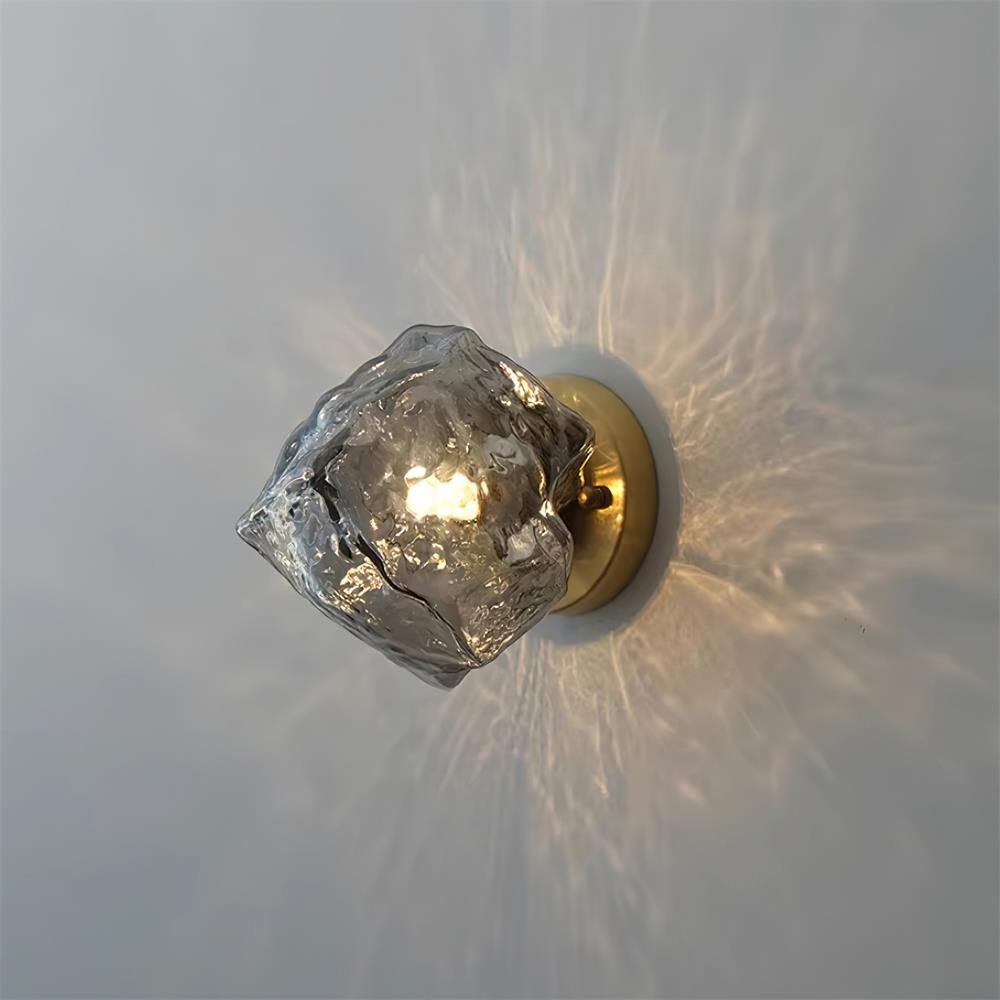 Gavli Textured Amber Glass Wall Lamp - Neutralighting