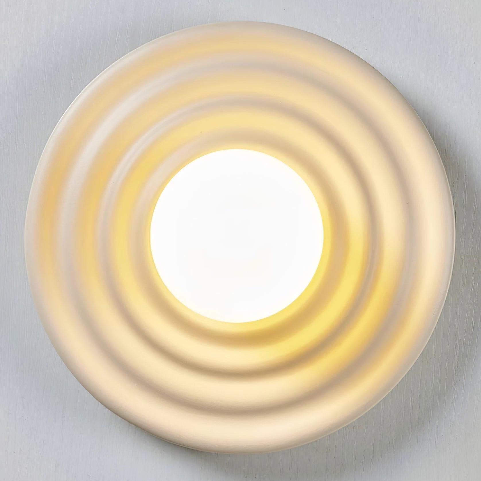 Ceiling Light Metal Body Resin Rippled Canopy Organic Minimalist - Neutralighting