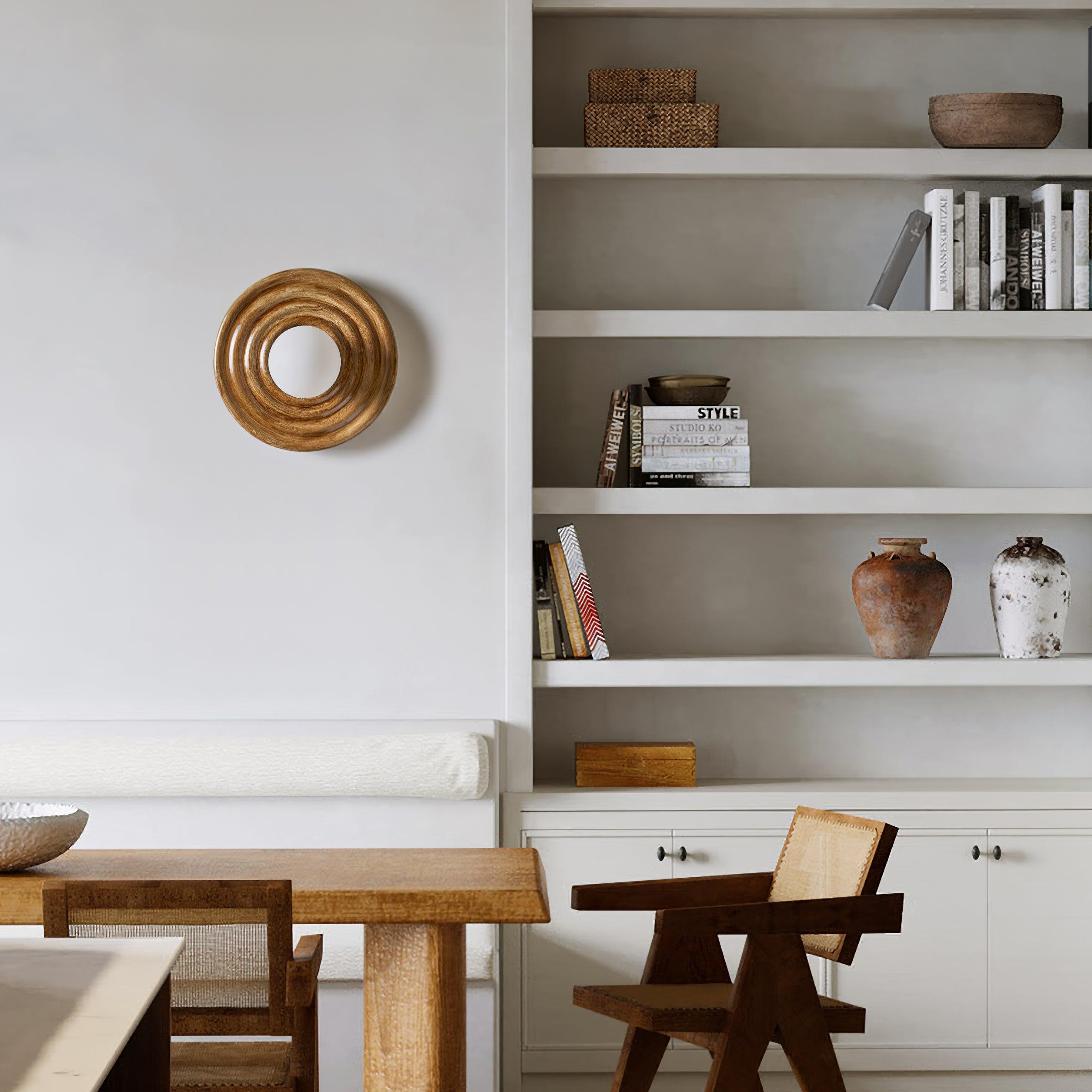 Ceiling Light Metal Body Resin Rippled Canopy Organic Minimalist - Neutralighting