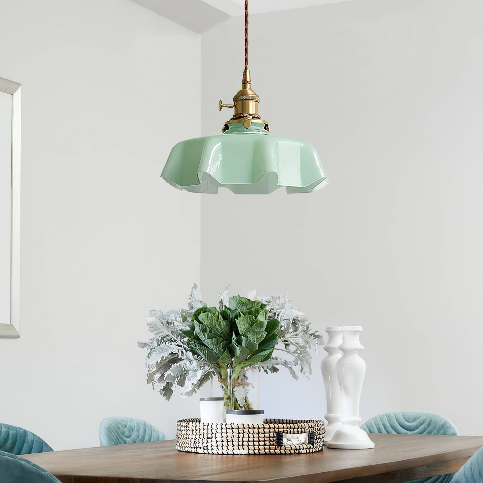 Civen Farmhouse Ruffled Pendant Light - Neutralighting