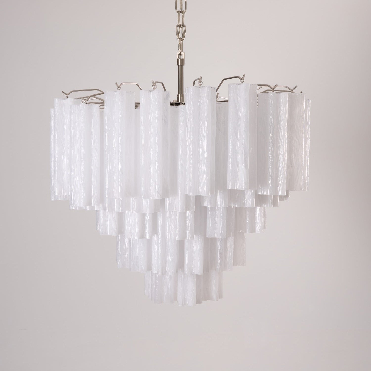 Aurora Chandelier Frosted Murano Glass Tiered Cascade