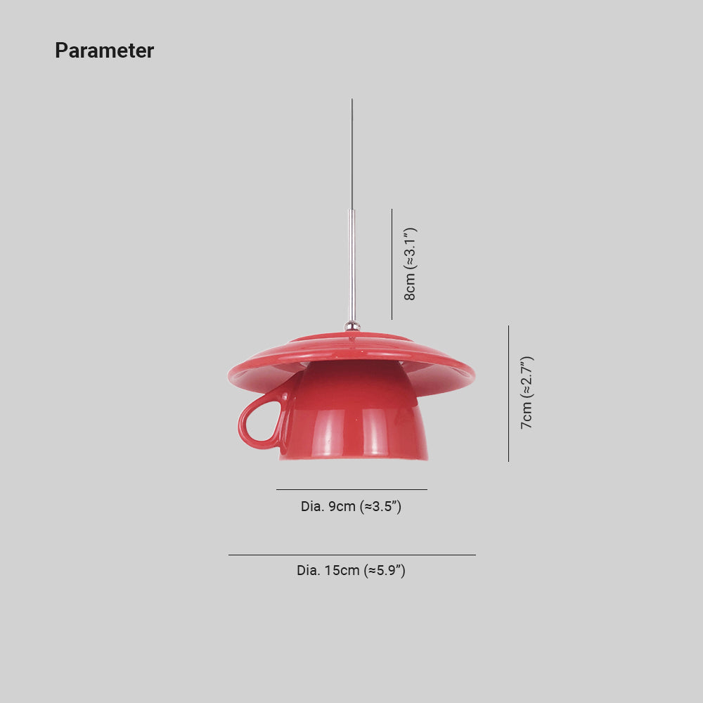Valentina Modern Cup Ceramic LED Pendant Light Bedroom - Neutralighting