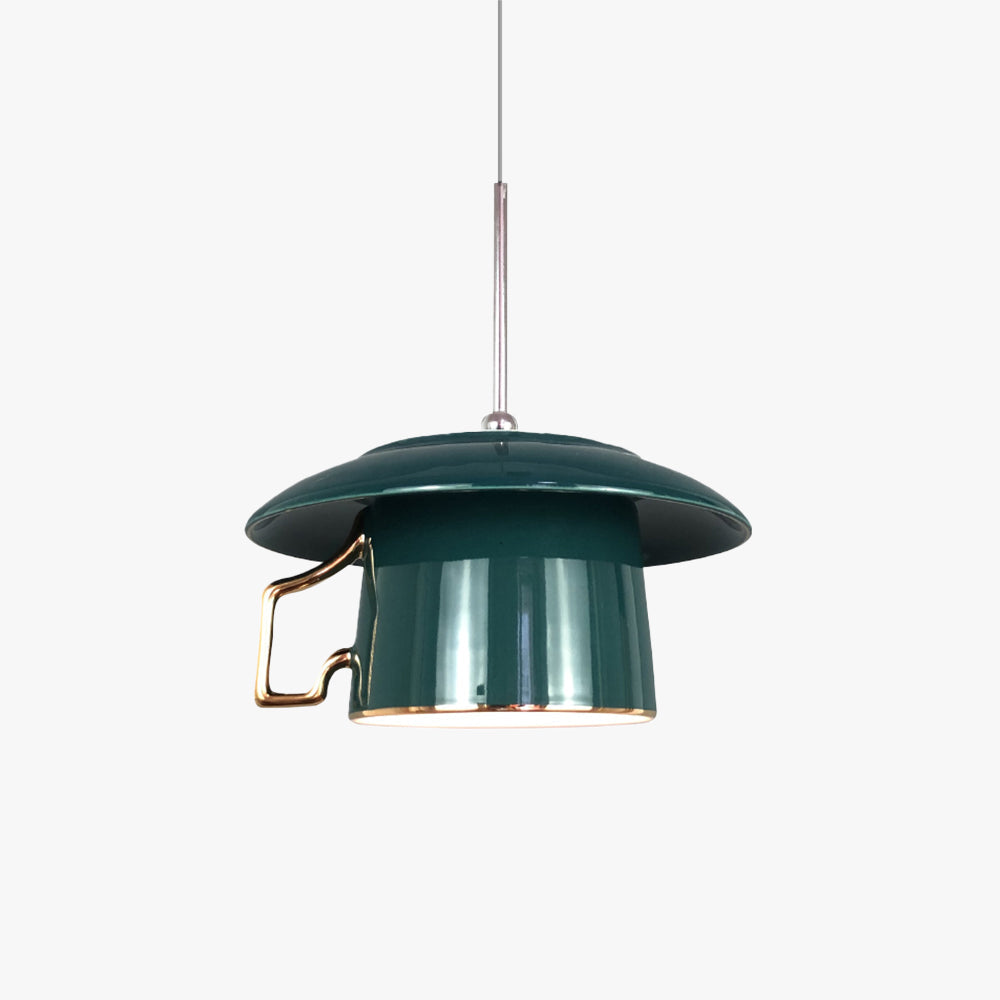 Valentina Square Handle Cup Ceramic LED Pendant Light Living Room - Neutralighting