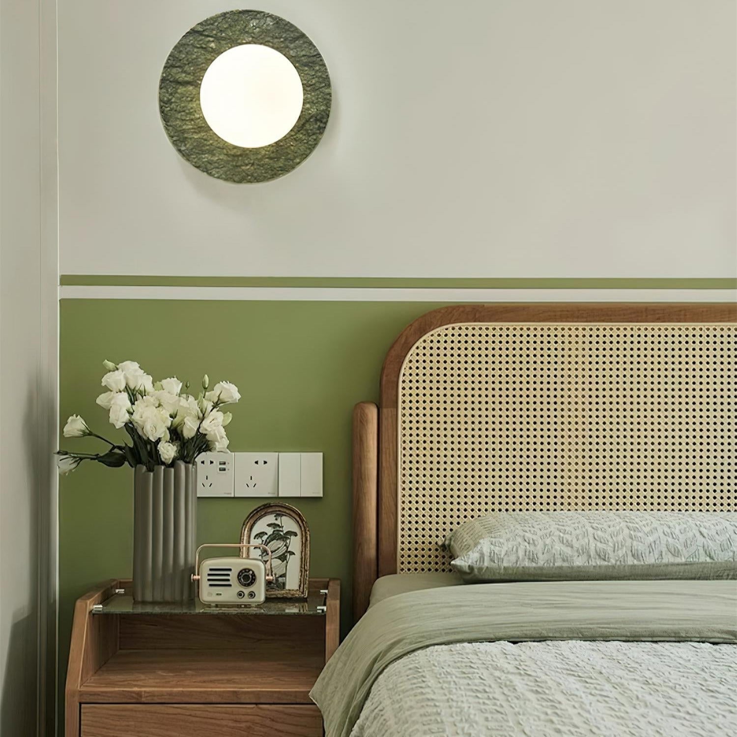 Enox Minimalist Globe Marble Wall Lamp