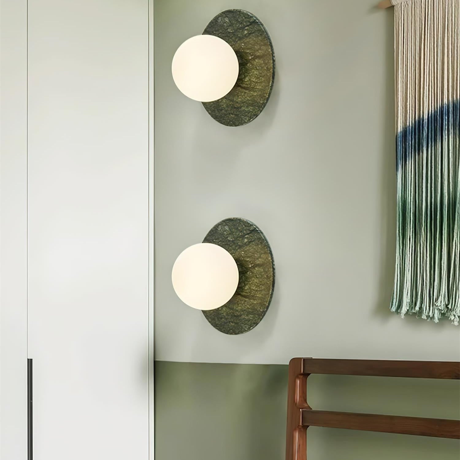 Enox Minimalist Globe Marble Wall Lamp