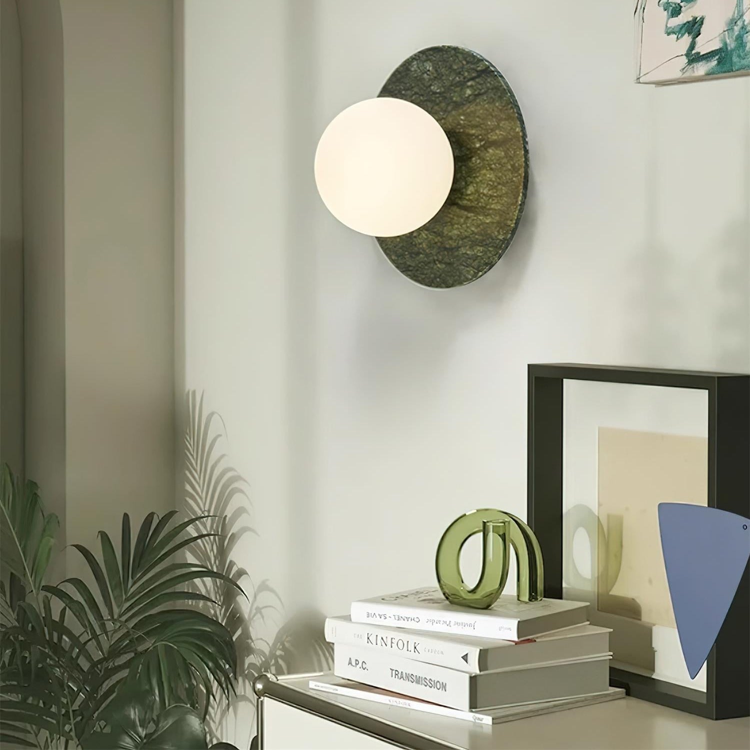 Enox Minimalist Globe Marble Wall Lamp
