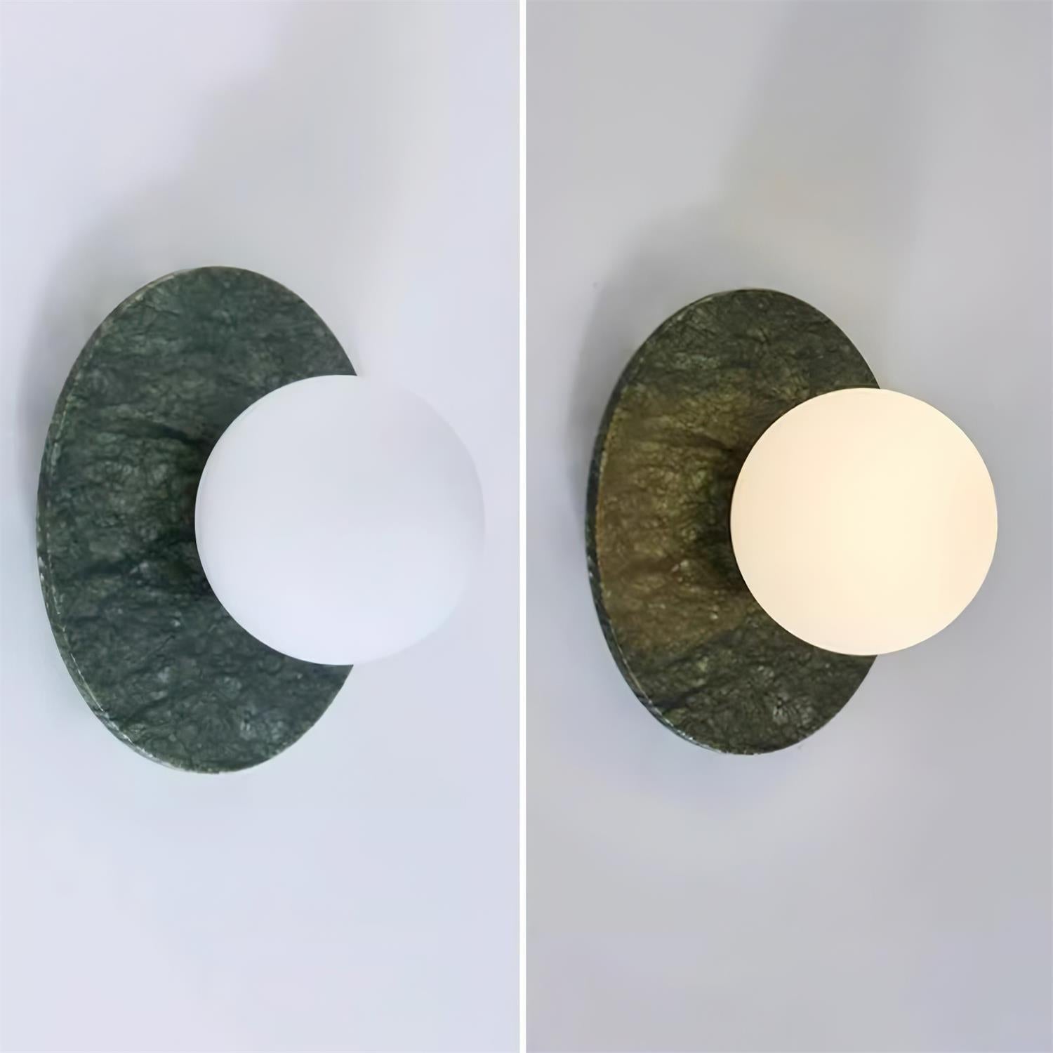 Enox Minimalist Globe Marble Wall Lamp