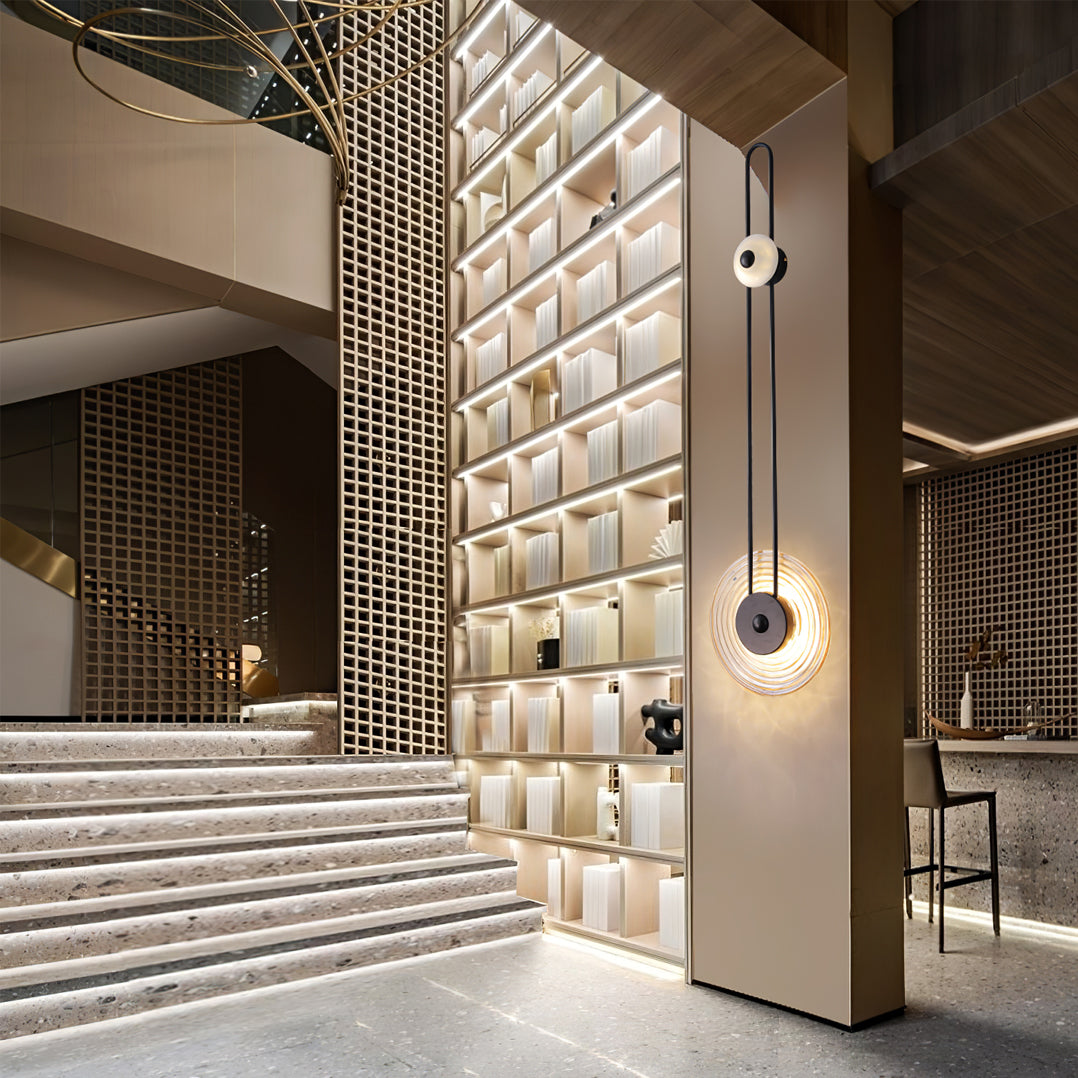 Gaia Wall Lamp Sculptural Geometry Alabaster - Neutralighting