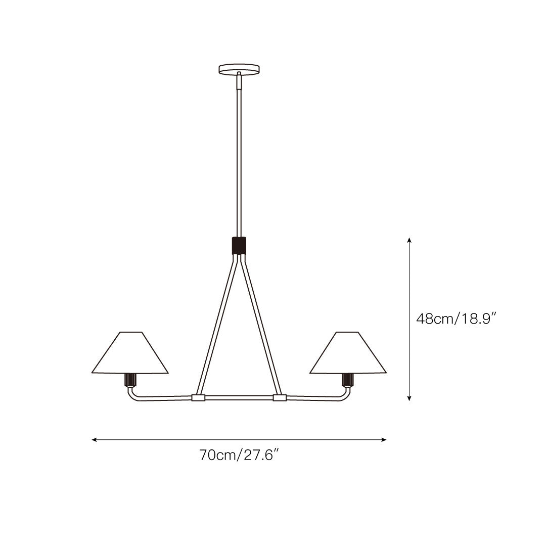 Ornuvyh Vintage Industrial Metal Fabric Chandelier - Neutralighting