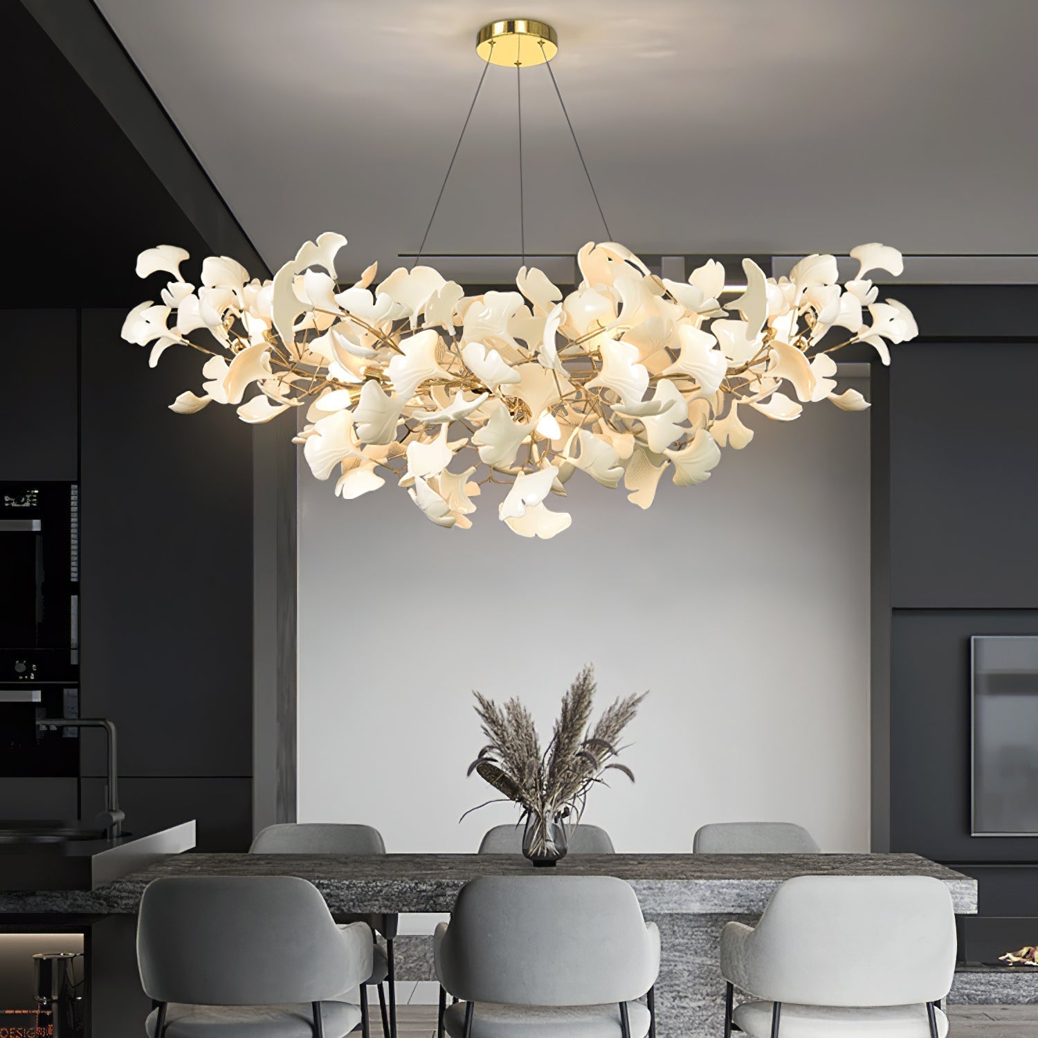 Metr Luxury Chandelier Ceramics Living Room U arc shape - Neutralighting