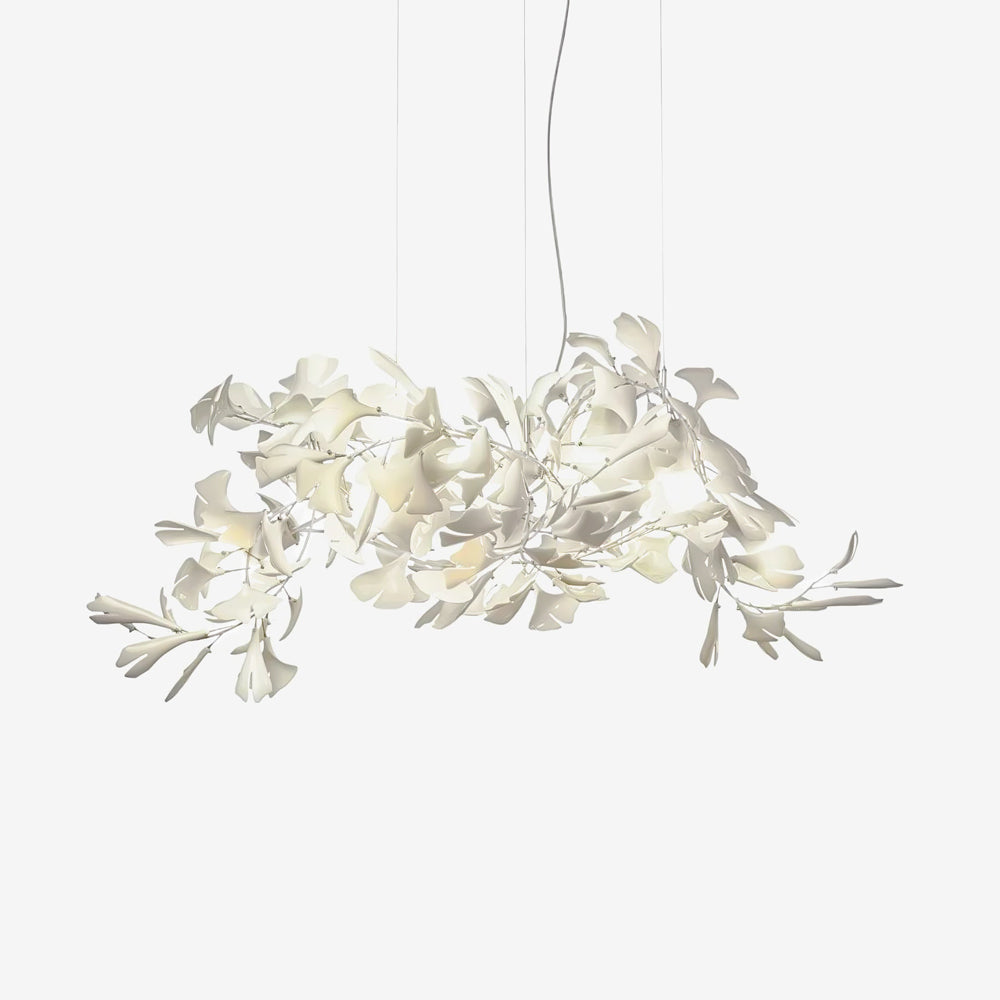 Olivia Ceramic Gingko Leaf Chandelier Organic Curves - Letslighting