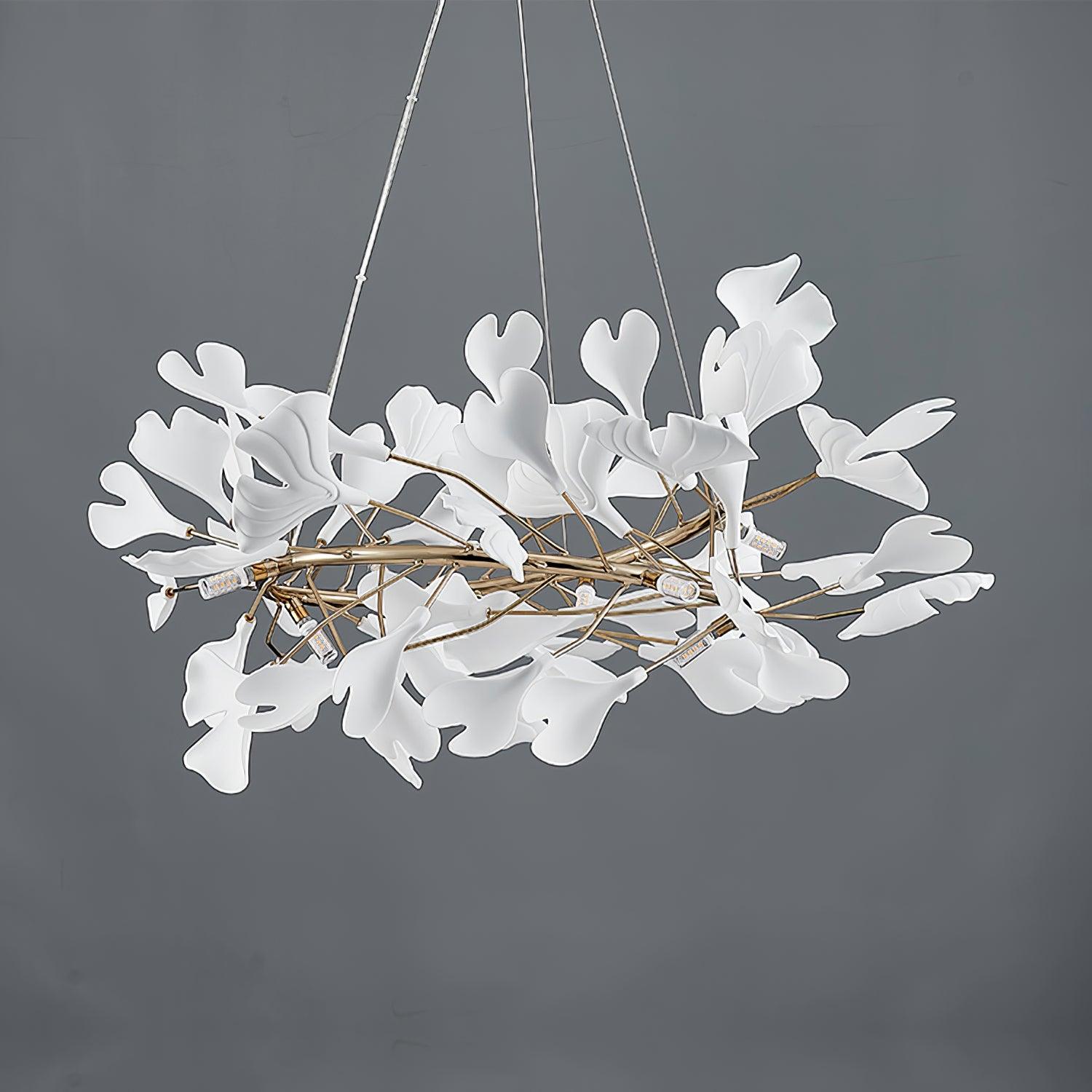 Olivia Modern Golden LED Chandelier Ceramic - Neutralighting