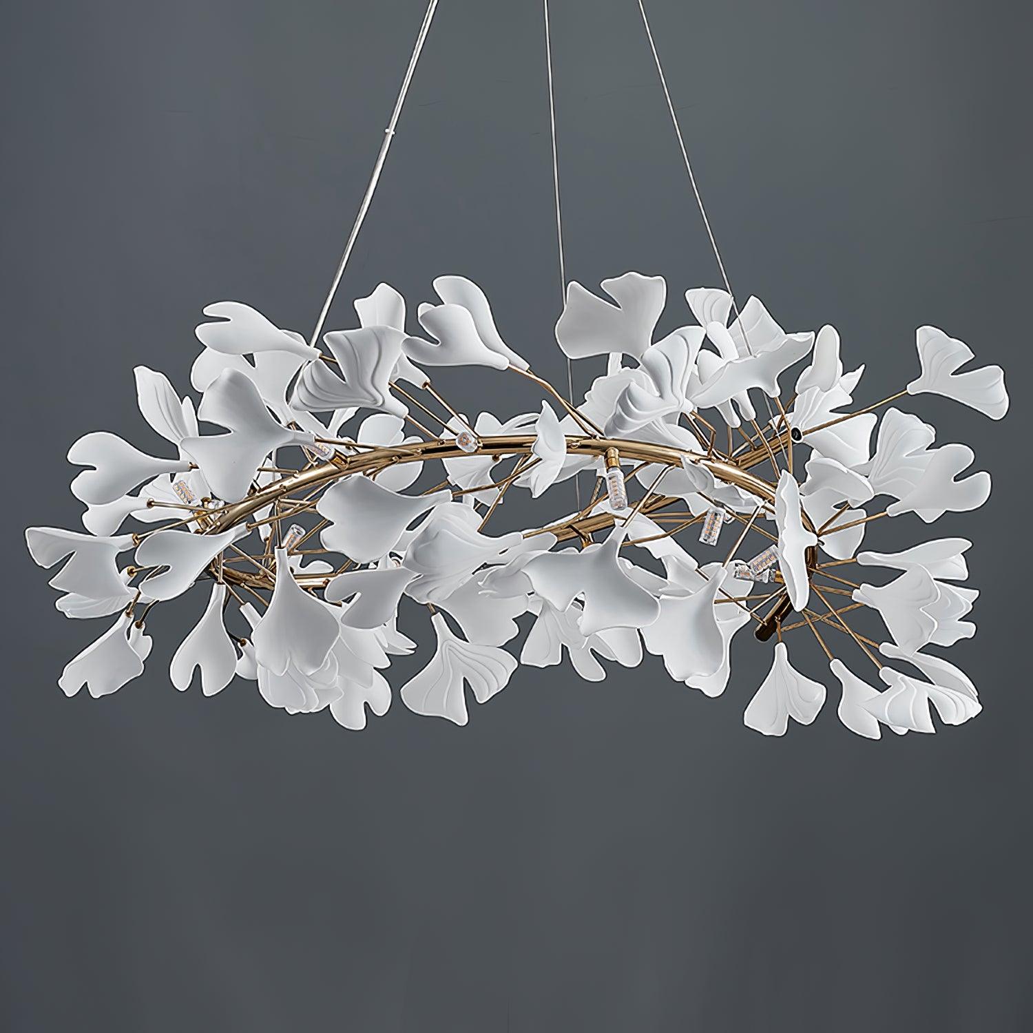 Olivia Modern Golden LED Chandelier Ceramic - Neutralighting