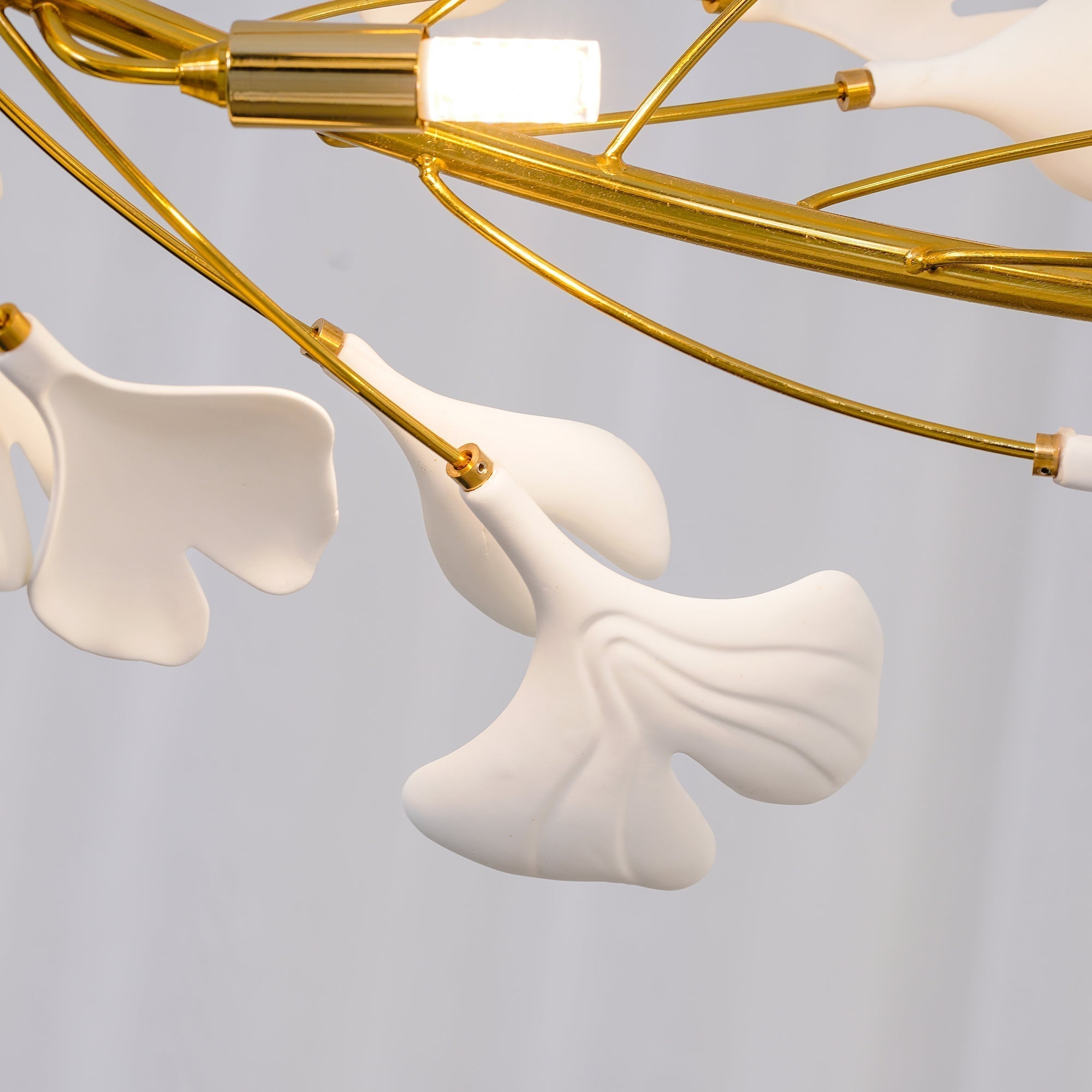Olivia Modern Golden LED Chandelier Ceramic - Neutralighting