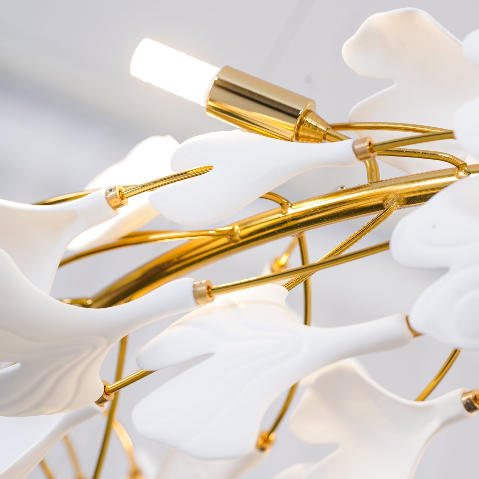 Olivia Modern Golden LED Chandelier Ceramic - Neutralighting