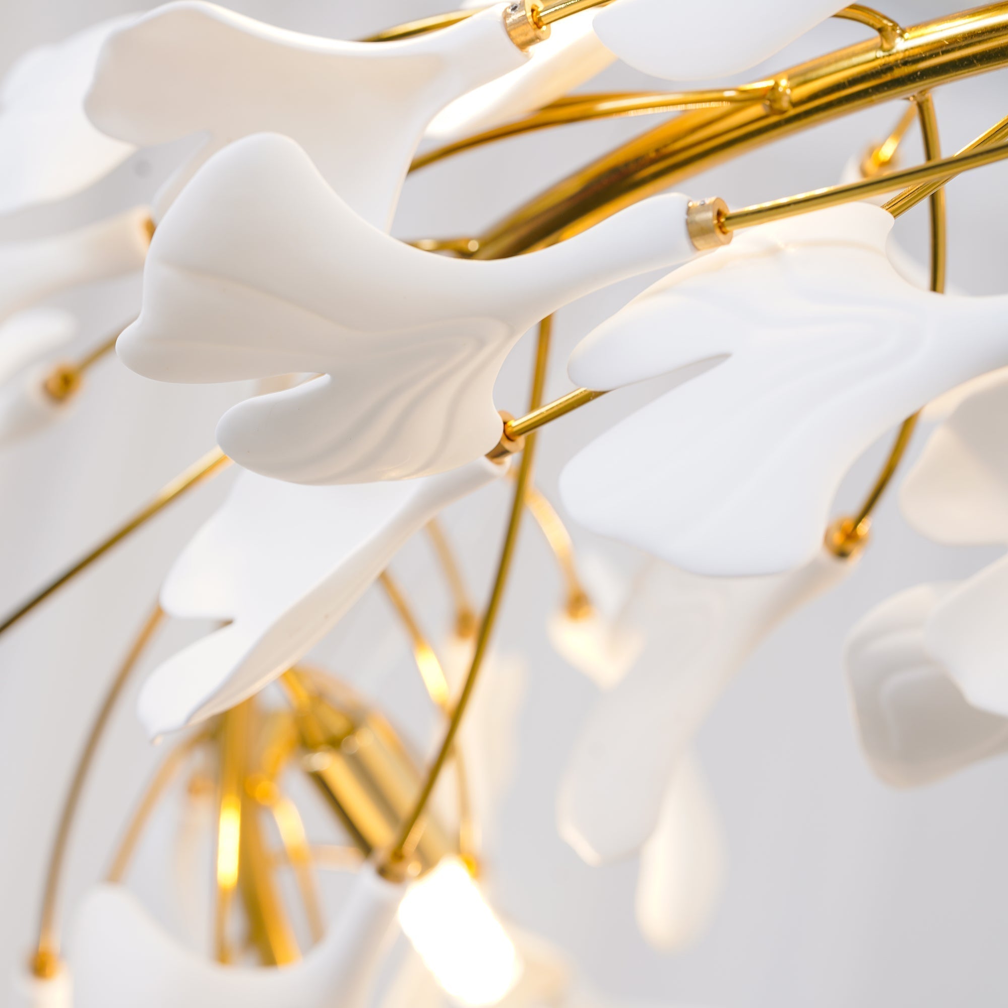 Olivia Modern Golden LED Chandelier Ceramic - Neutralighting