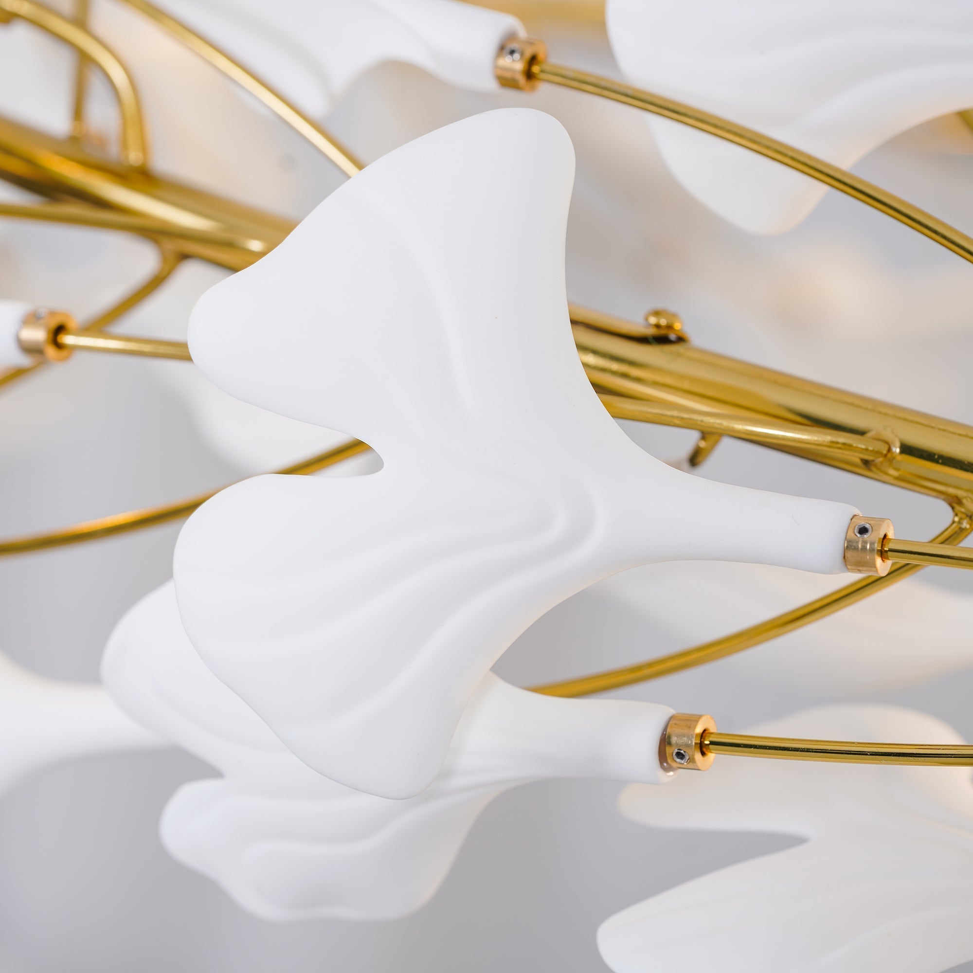 Olivia Modern Golden LED Chandelier Ceramic - Neutralighting