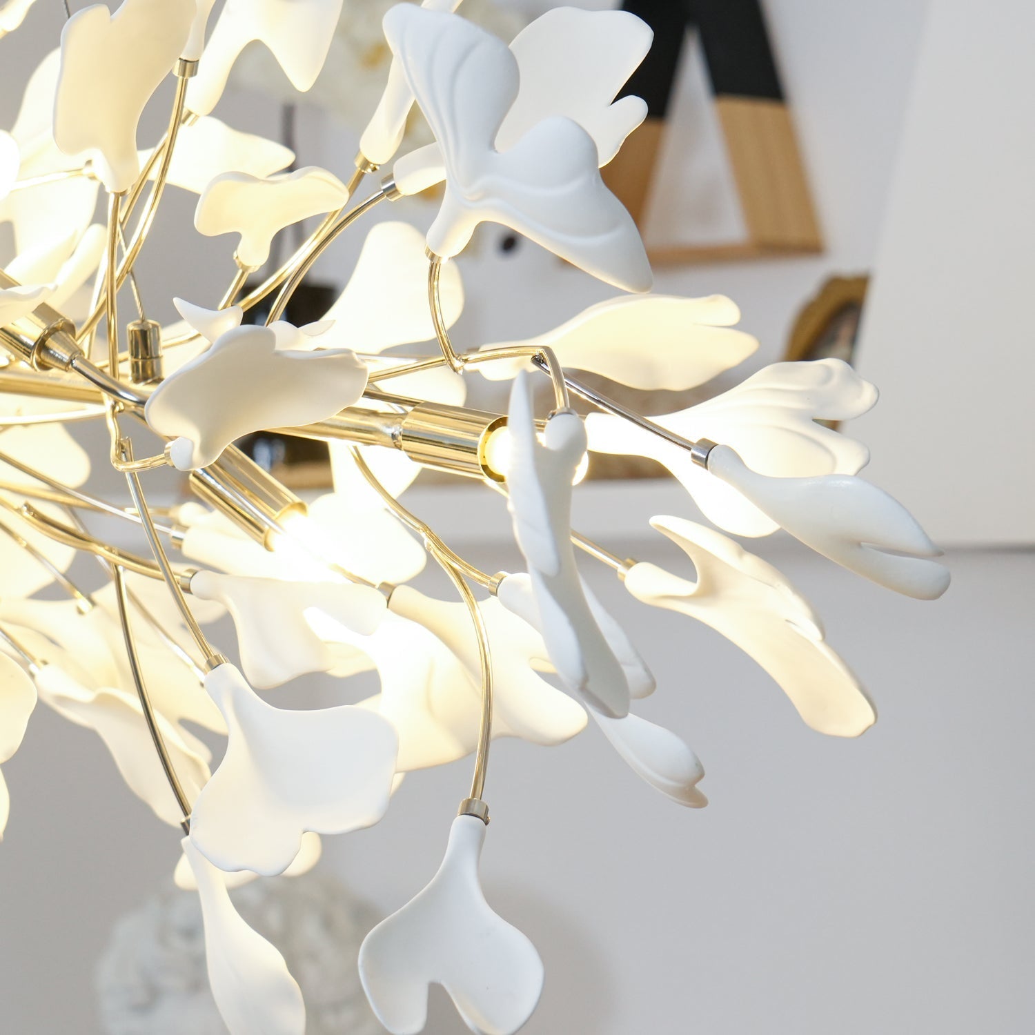 Arux Gingko Chandelier Art Deco Bent Downwards - Neutralighting