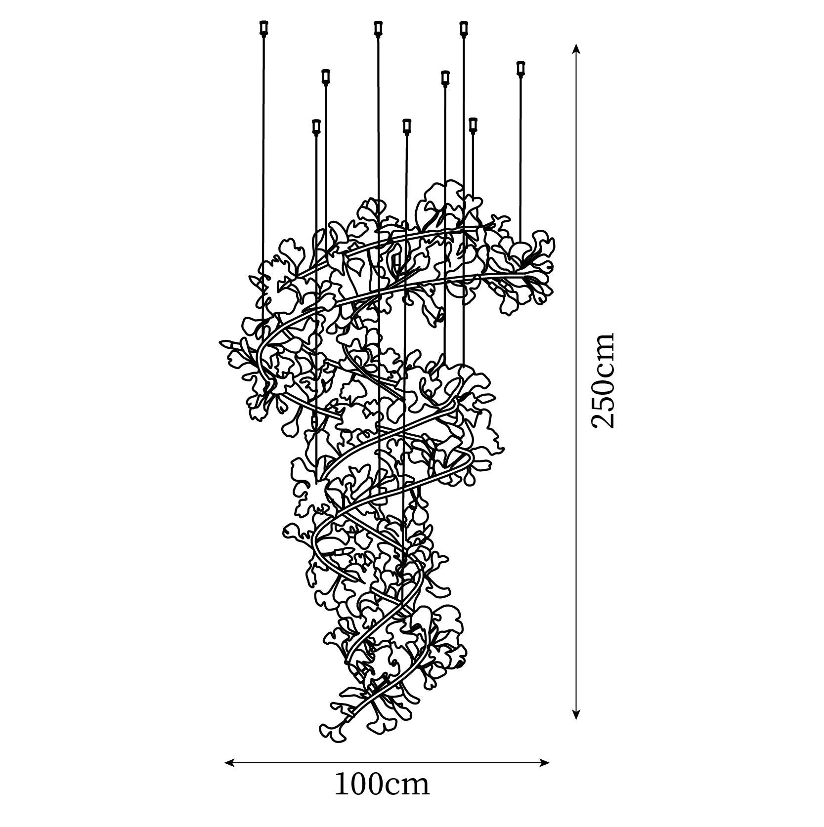 Eloria Cascading Floral Spiral Chandelier - Neutralighting