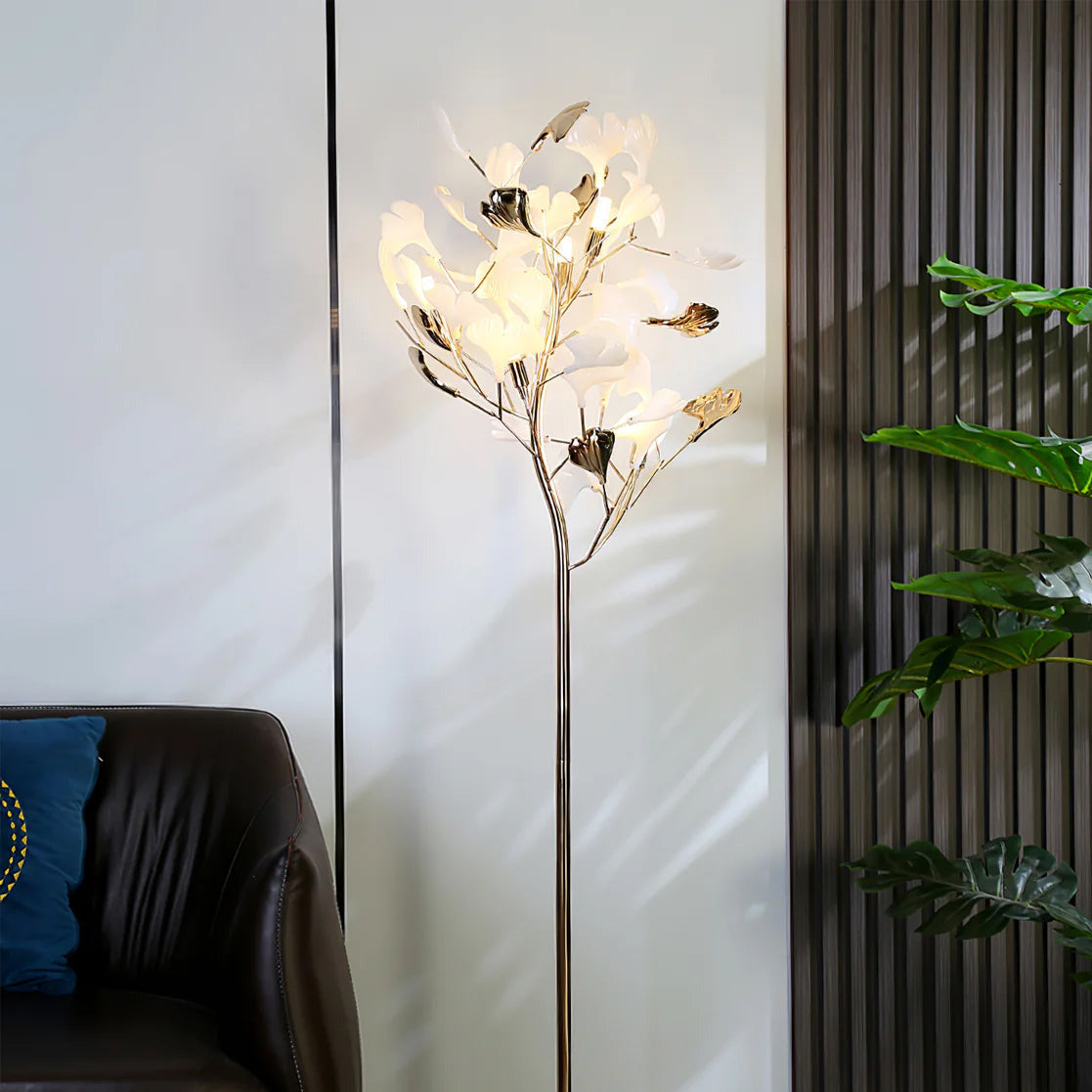 Ella Floor Lamp Gingko Ceramics - Neutralighting