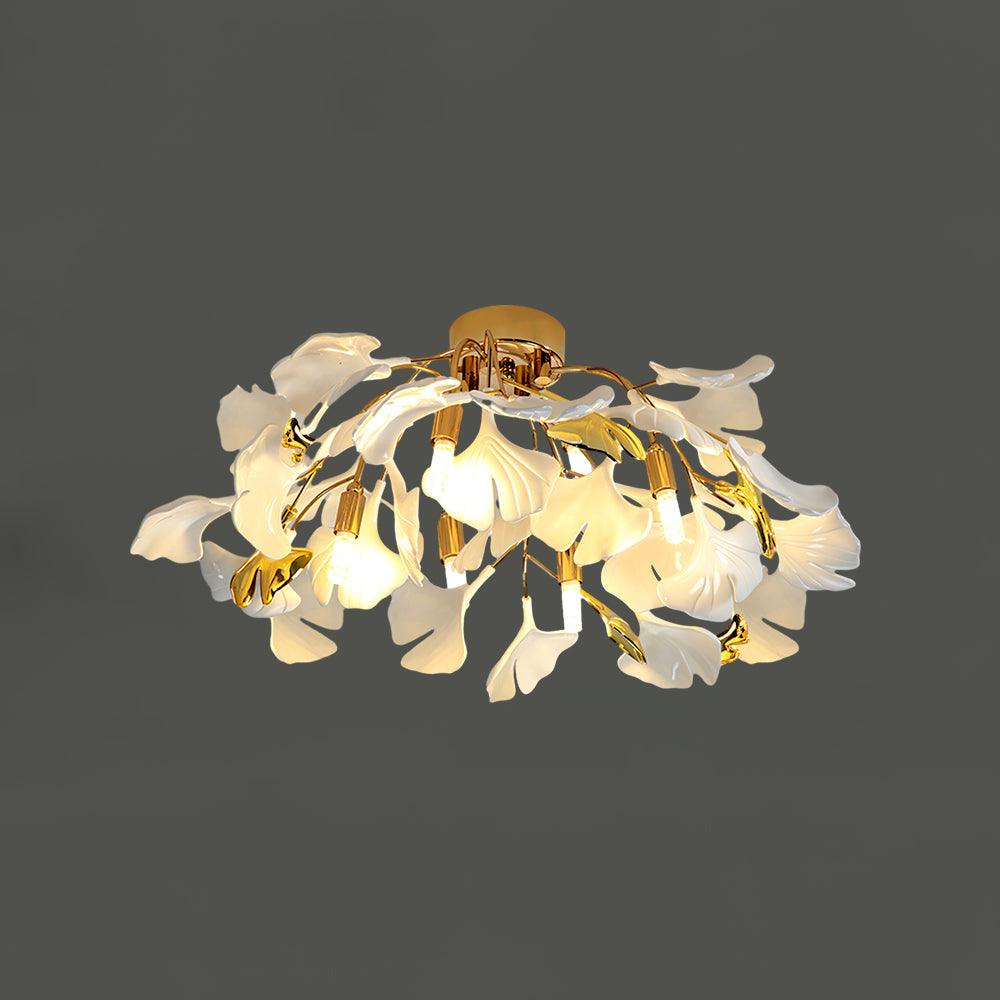 Callenne Elegant Ginkgo Leaf Ceiling Light - Neutralighting