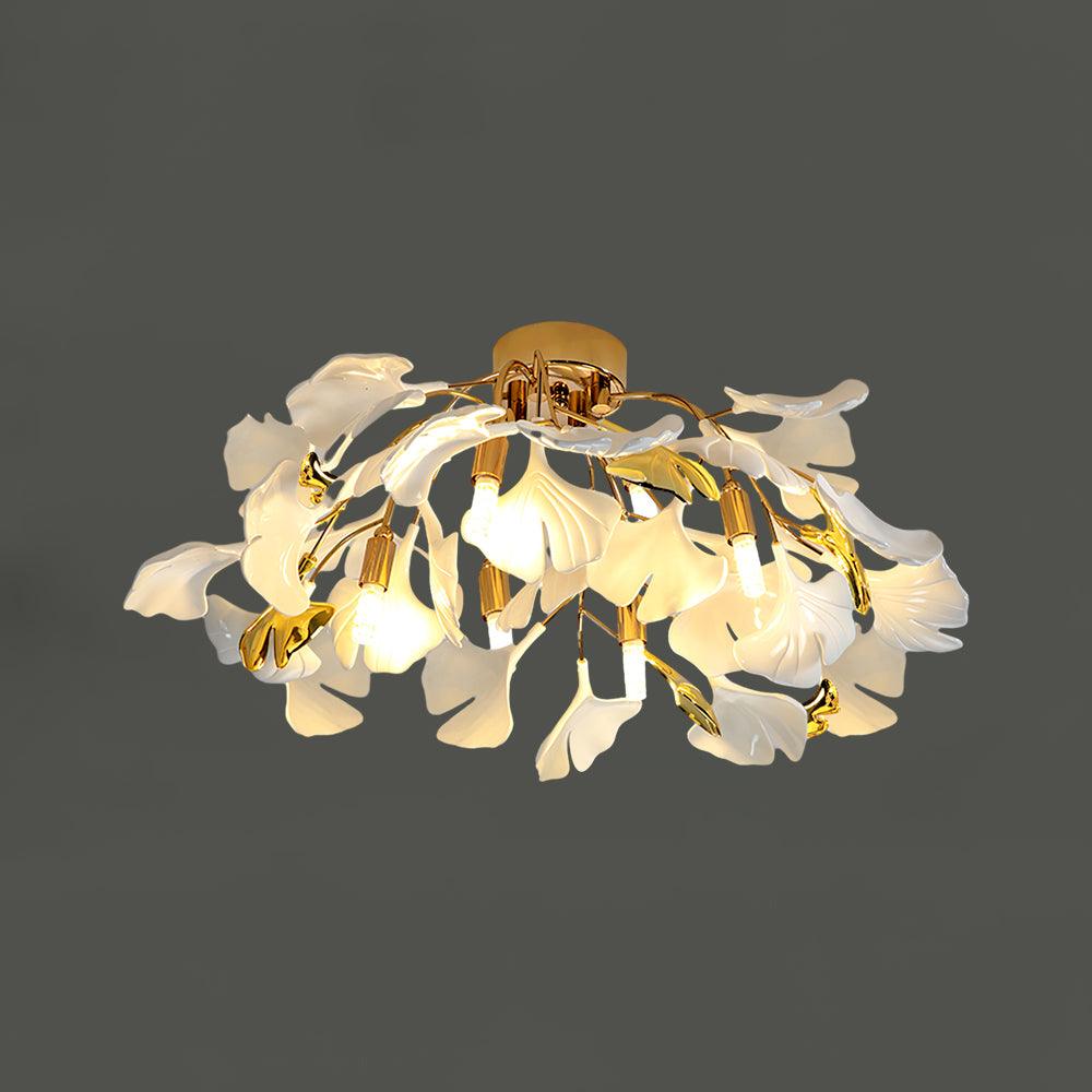 Callenne Elegant Ginkgo Leaf Ceiling Light - Neutralighting