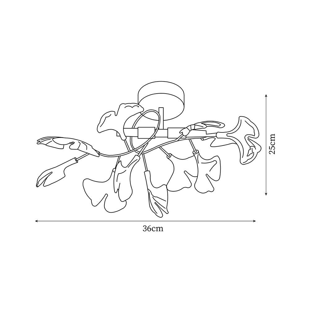 Callenne Elegant Ginkgo Leaf Ceiling Light - Neutralighting