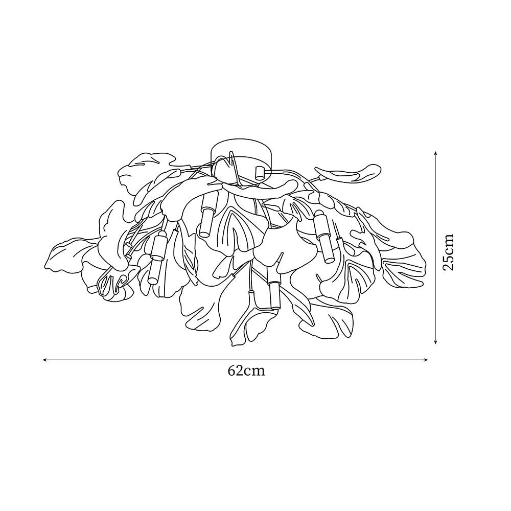 Callenne Elegant Ginkgo Leaf Ceiling Light - Neutralighting