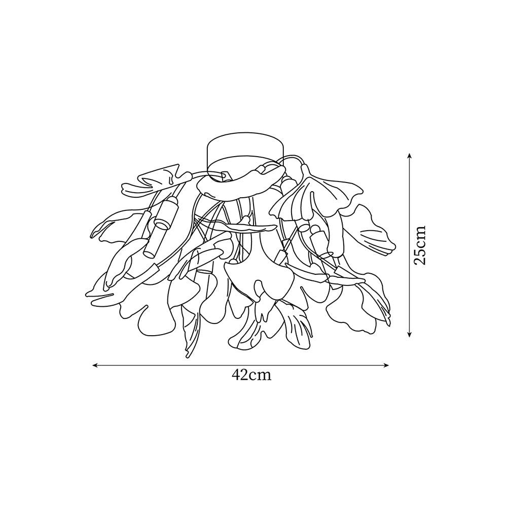 Callenne Elegant Ginkgo Leaf Ceiling Light - Neutralighting