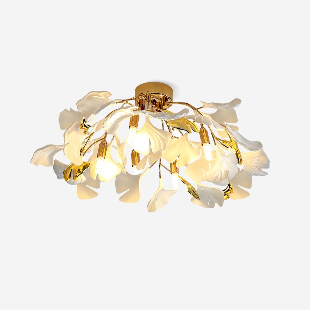 Callenne Elegant Ginkgo Leaf Ceiling Light - Neutralighting
