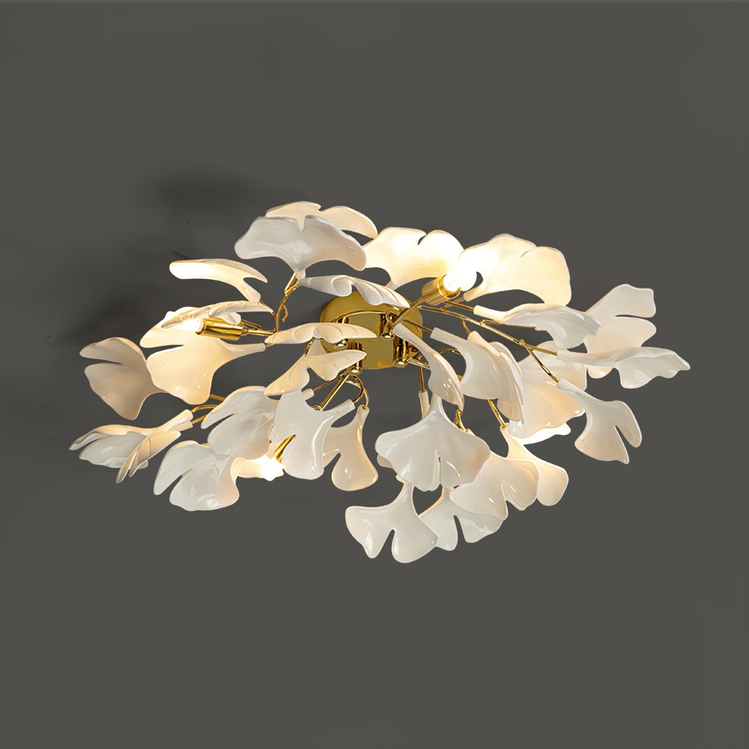 Callenne Elegant Ginkgo Leaf Ceiling Light - Neutralighting