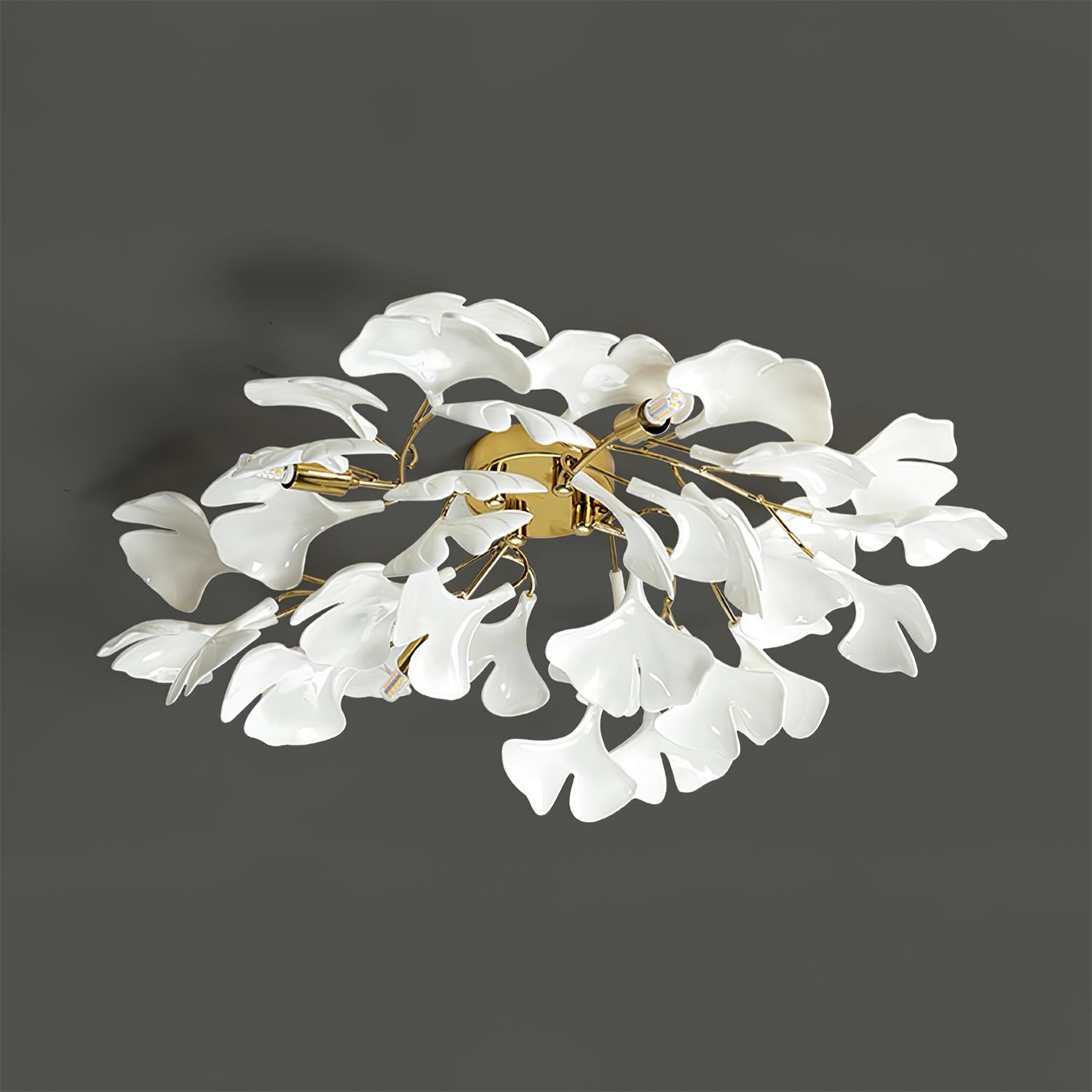 Callenne Elegant Ginkgo Leaf Ceiling Light - Neutralighting