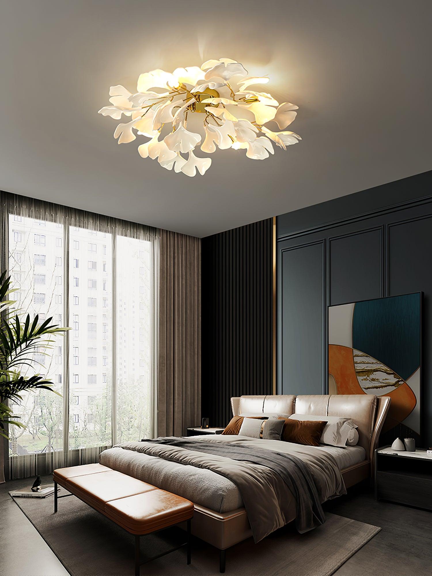 Callenne Elegant Ginkgo Leaf Ceiling Light - Neutralighting