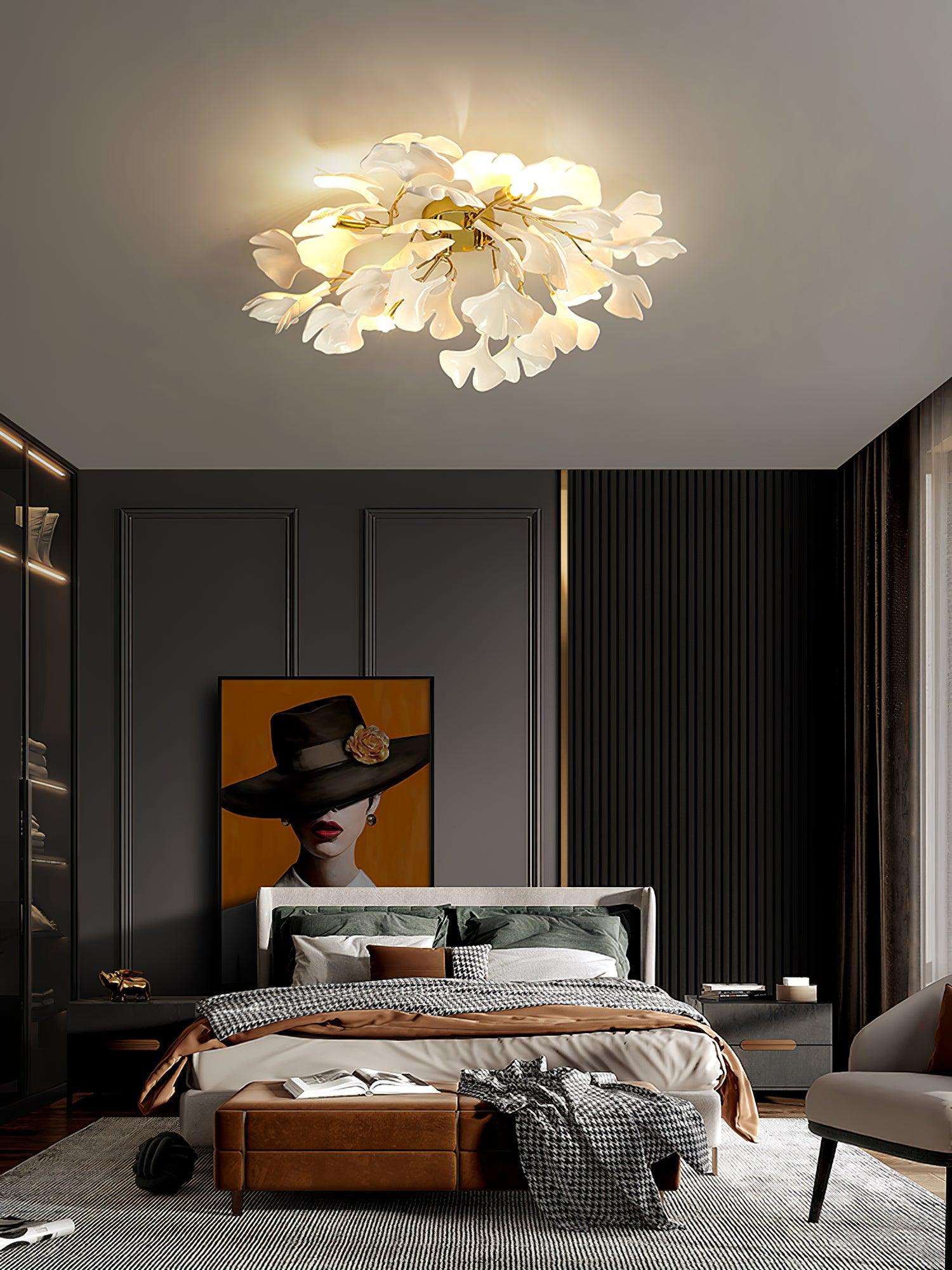 Callenne Elegant Ginkgo Leaf Ceiling Light - Neutralighting