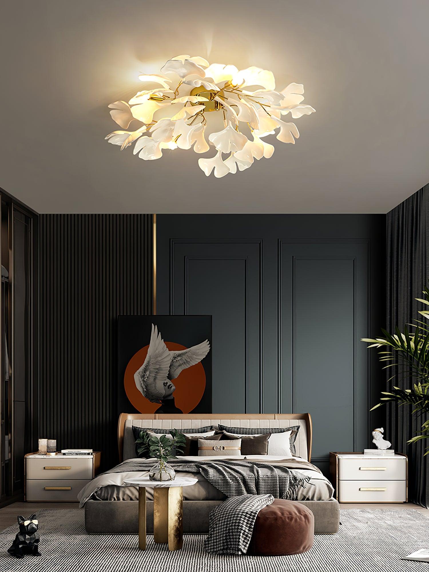 Callenne Elegant Ginkgo Leaf Ceiling Light - Neutralighting