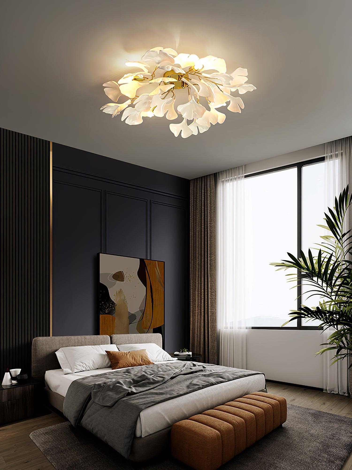 Callenne Elegant Ginkgo Leaf Ceiling Light - Neutralighting