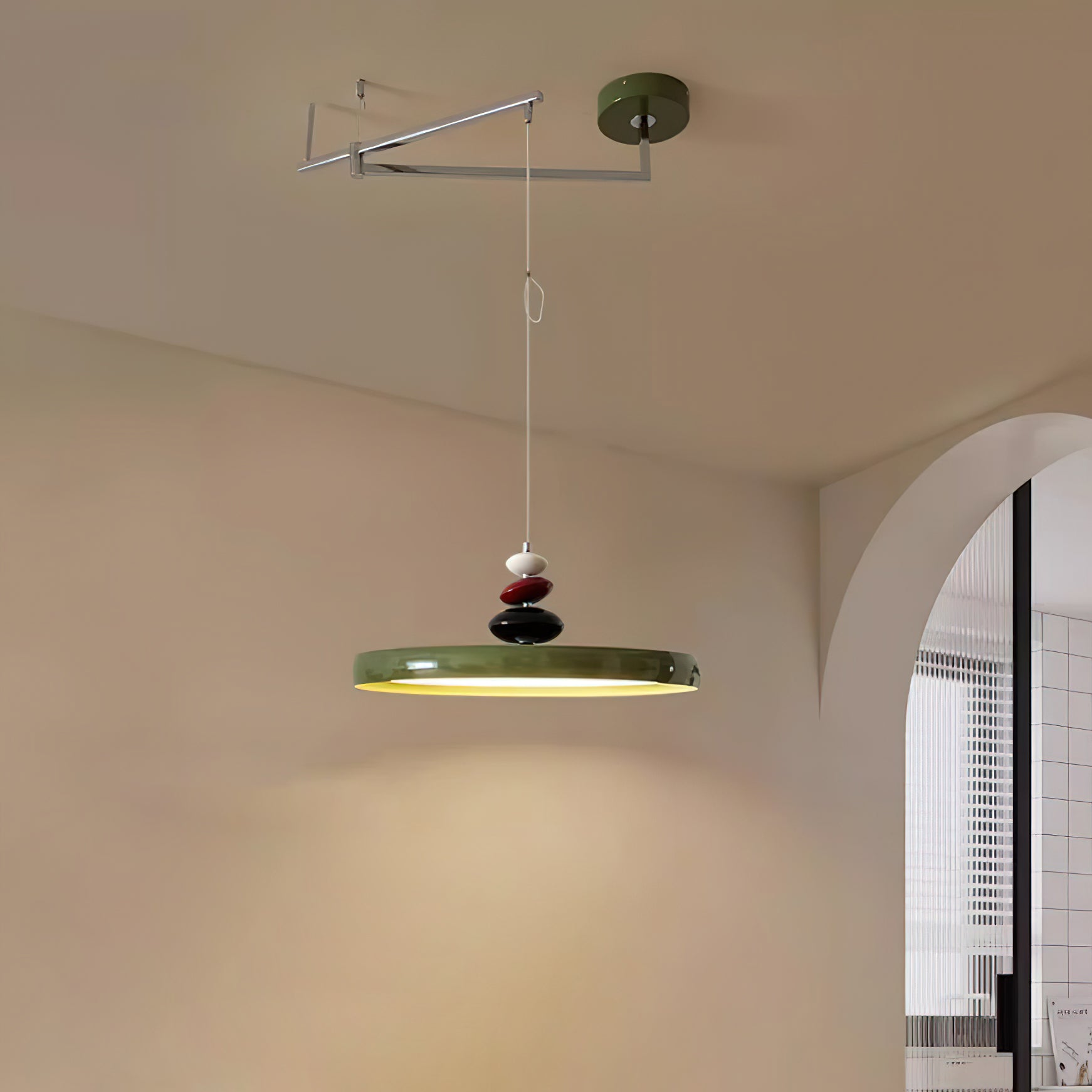 Pendant Lamp Metal and Acrylic Round Shade Decorative Modern - Neutralighting