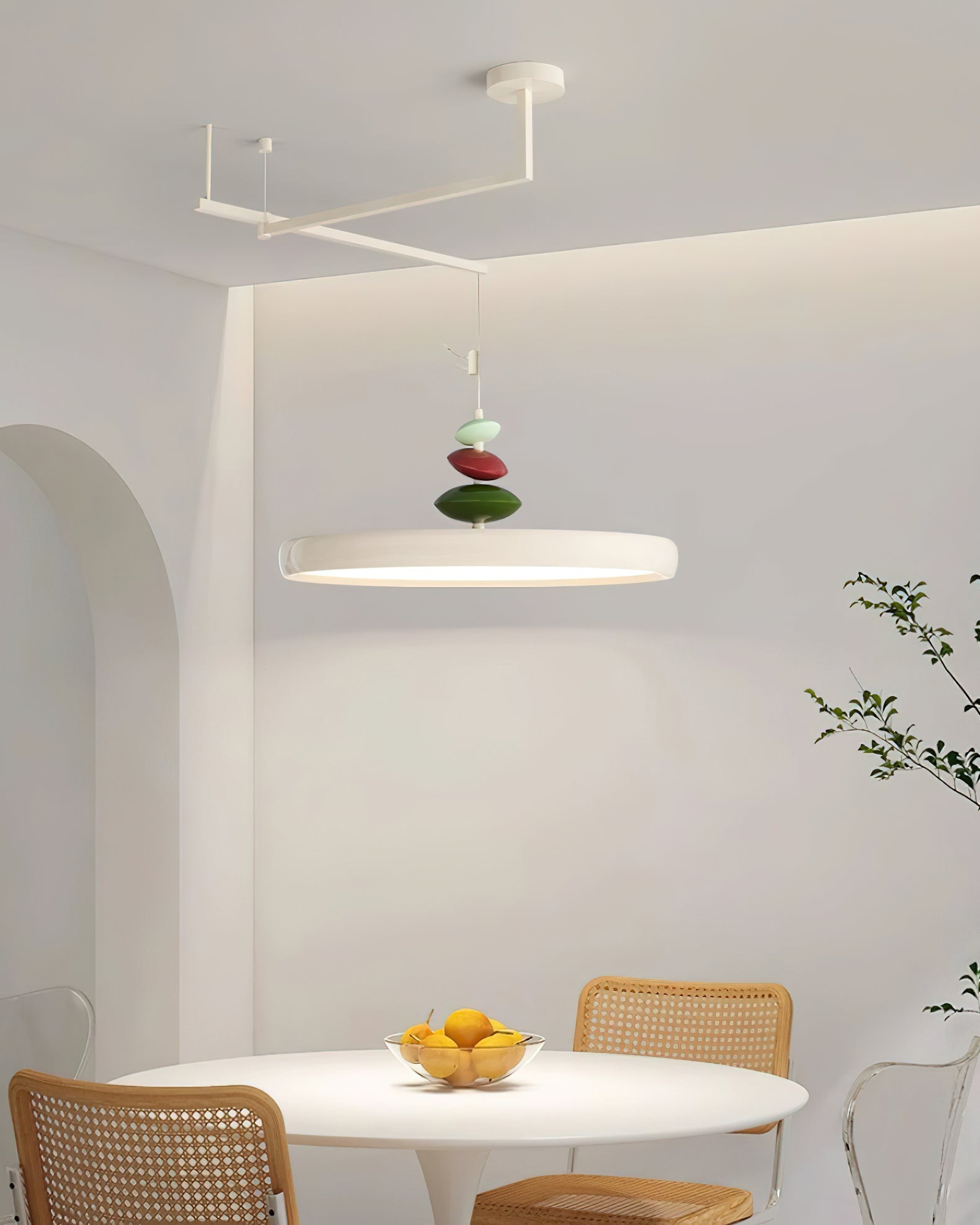 Pendant Lamp Metal and Acrylic Round Shade Decorative Modern - Neutralighting