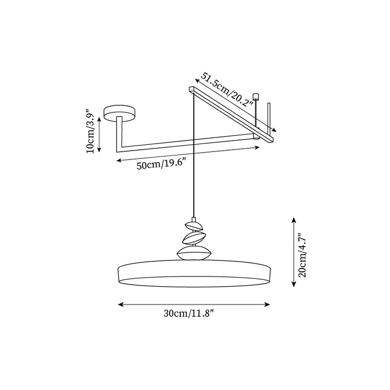 Pendant Lamp Metal and Acrylic Round Shade Decorative Modern - Neutralighting