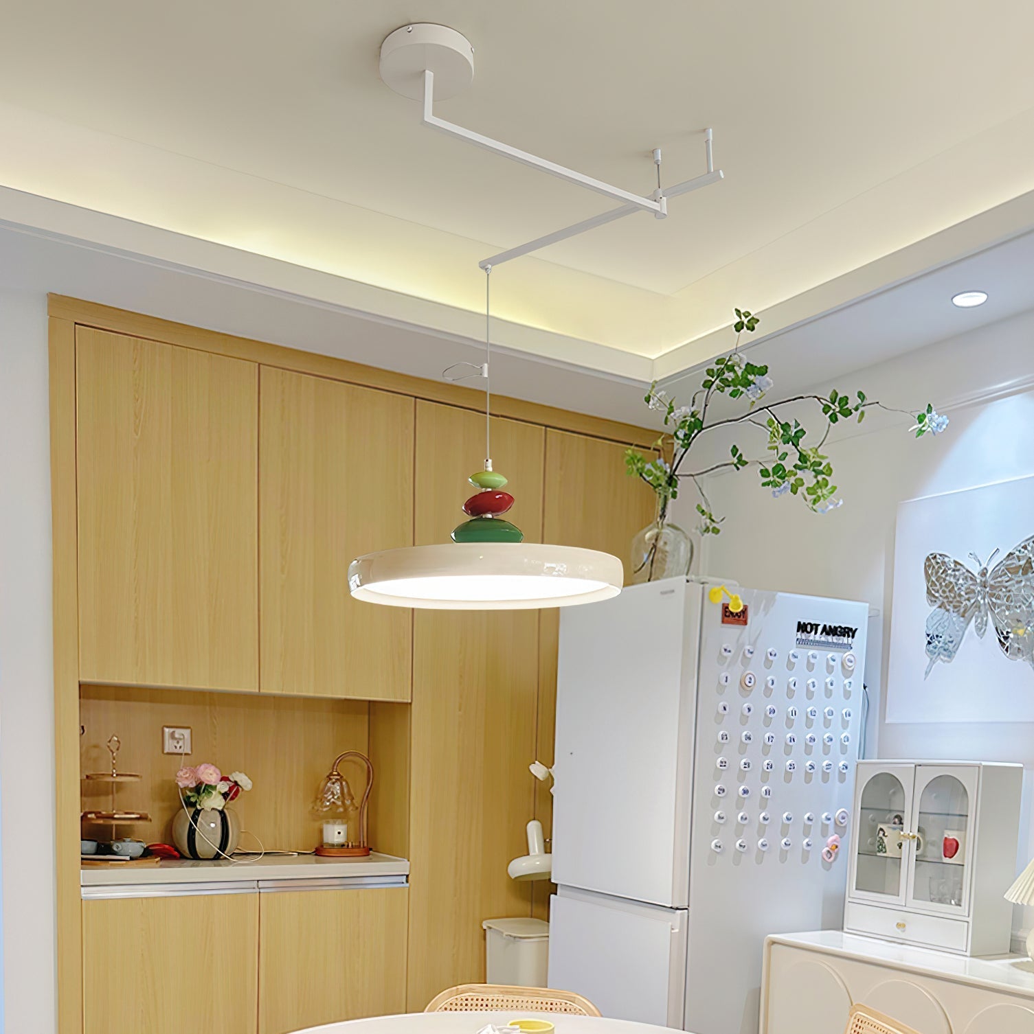 Pendant Lamp Metal and Acrylic Round Shade Decorative Modern - Neutralighting