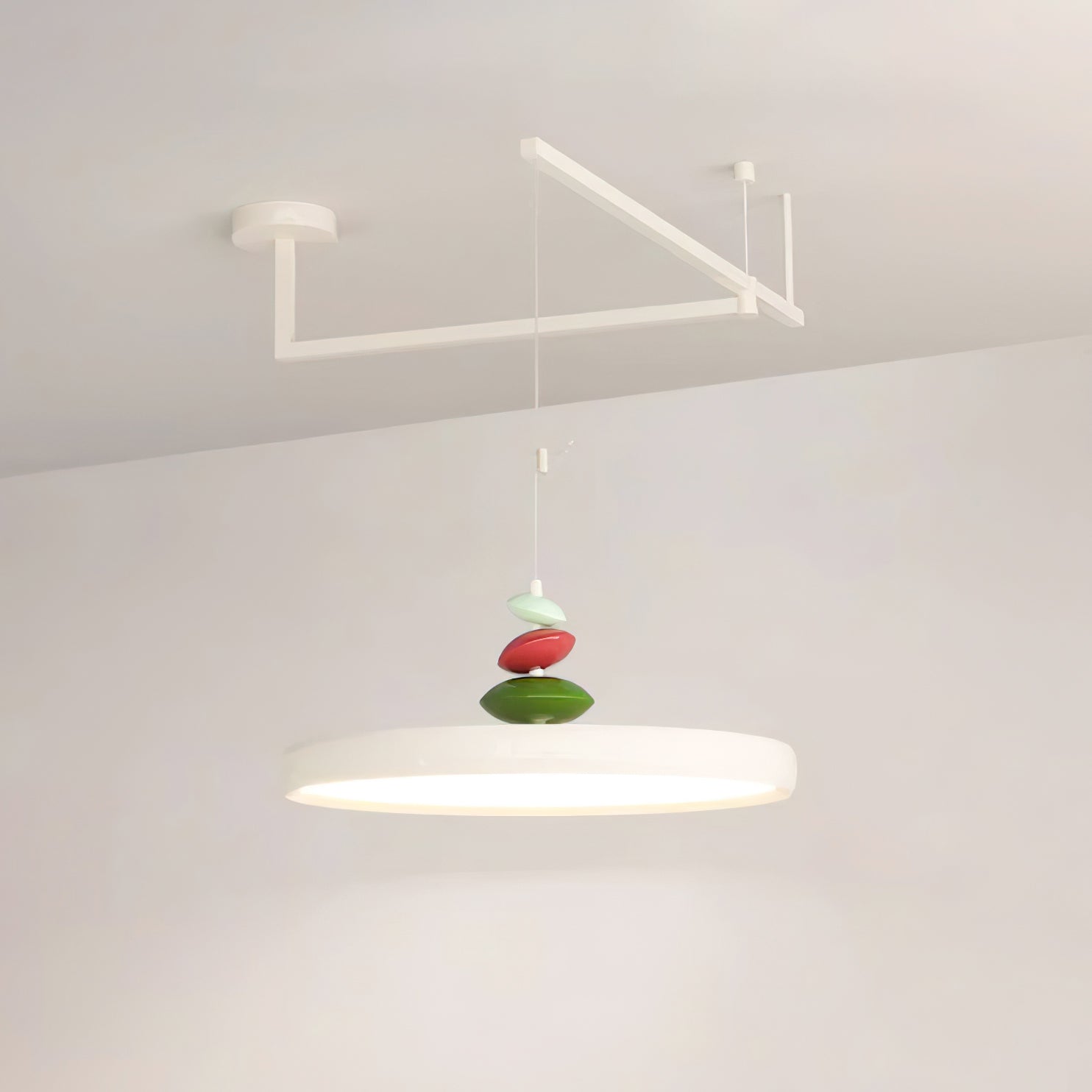 Pendant Lamp Metal and Acrylic Round Shade Decorative Modern - Neutralighting