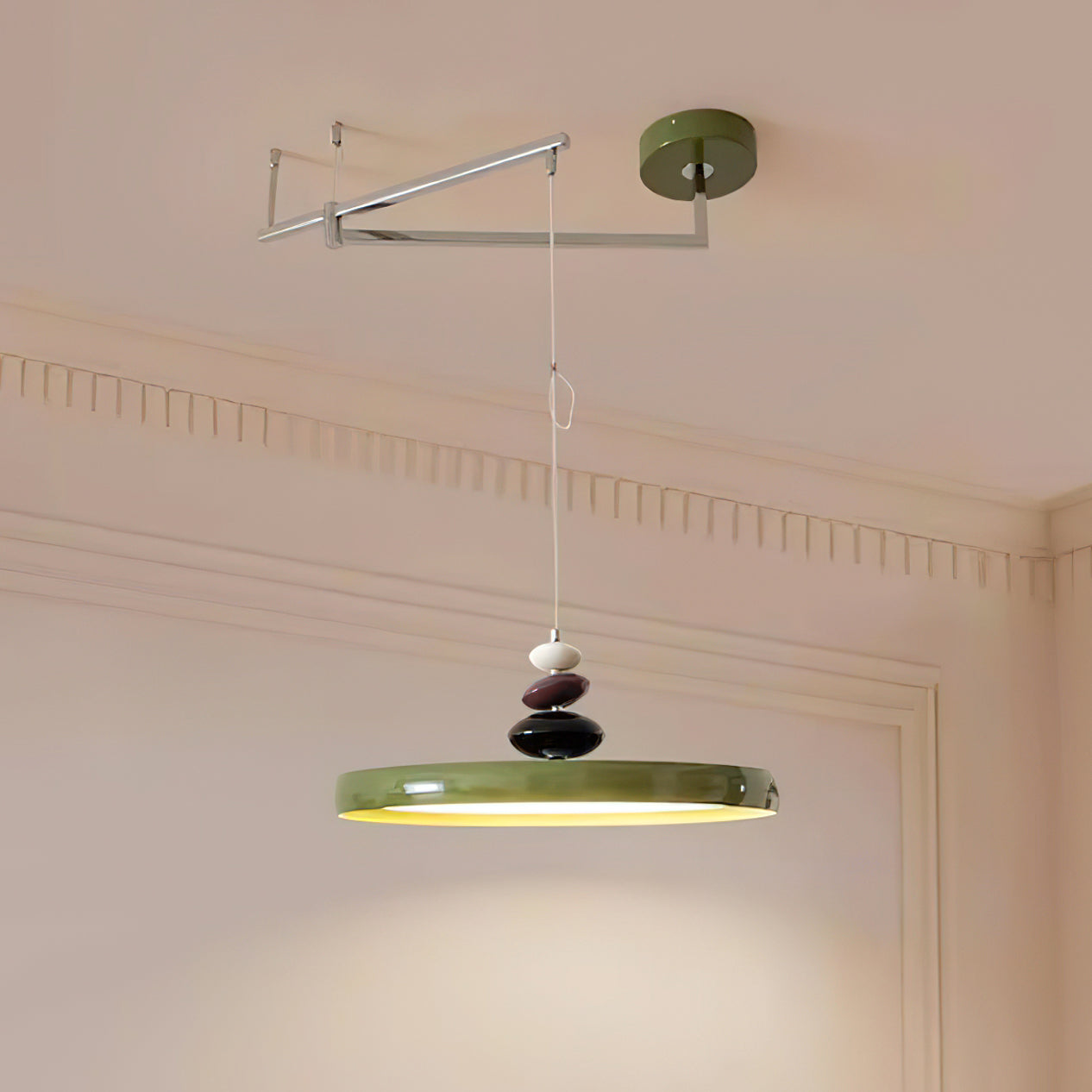 Pendant Lamp Metal and Acrylic Round Shade Decorative Modern - Neutralighting