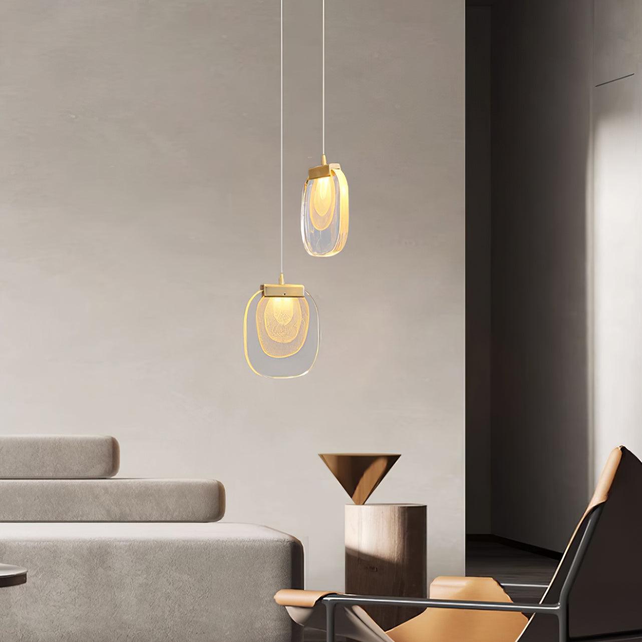 Avesia Minimalist Glass Pendant Light Staircase - Neutralighting