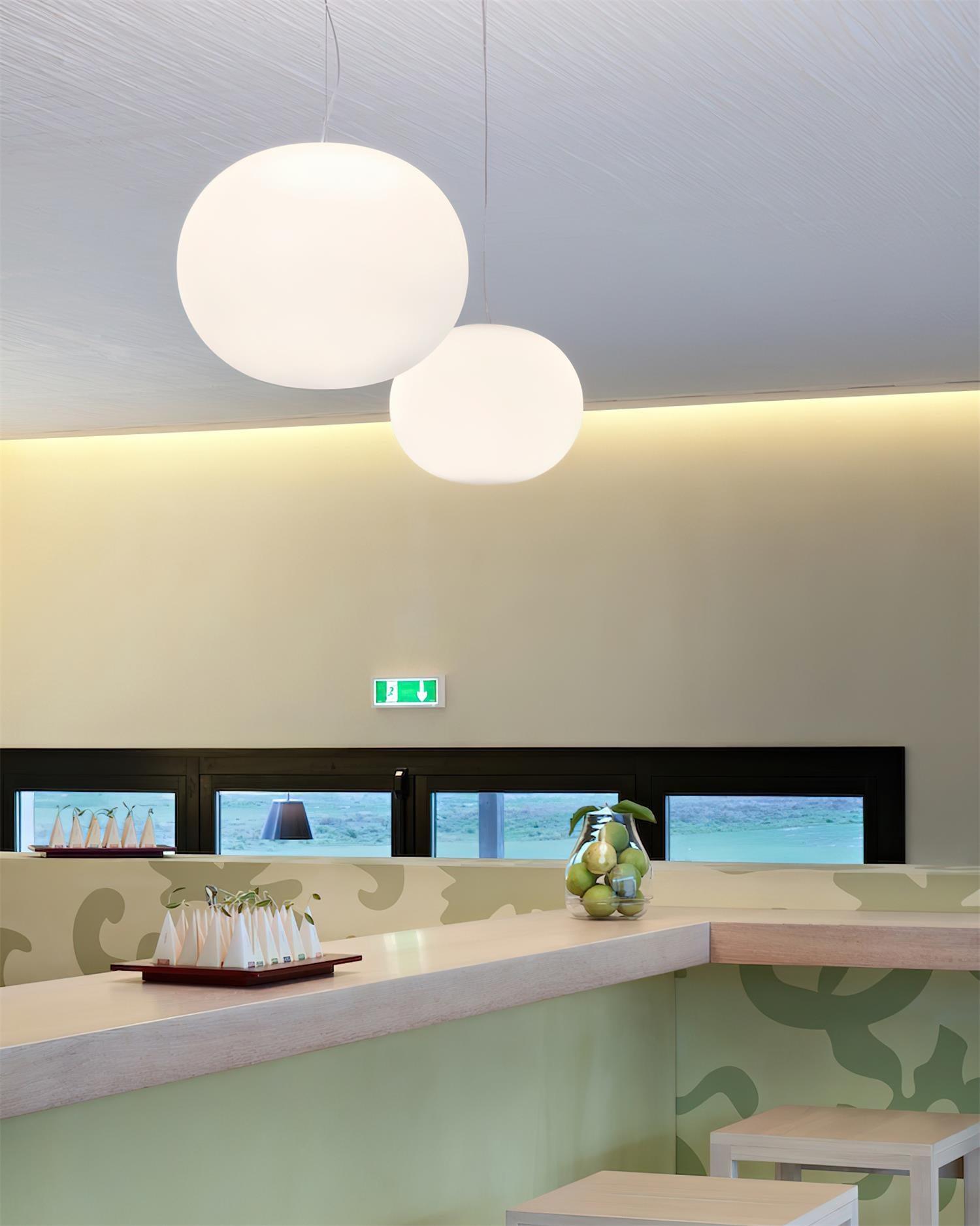 Opivio White Globe Pendant Light - Neutralighting