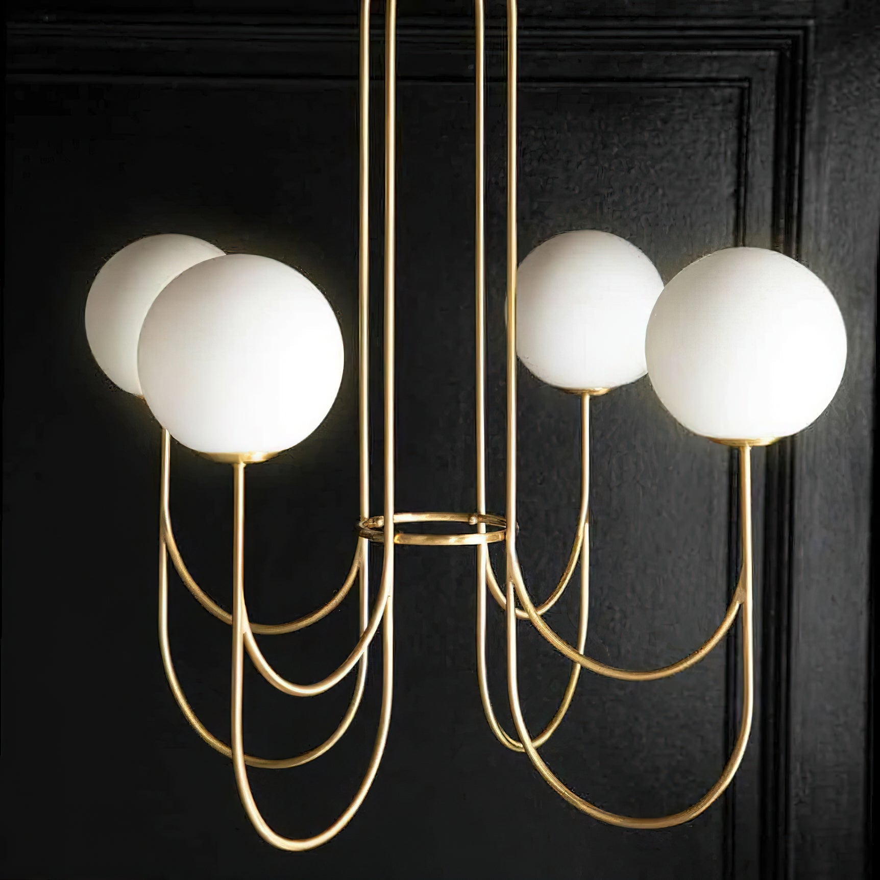 Mjolkuvyi Modern Minimalist Glass Metal Chandelier - Neutralighting