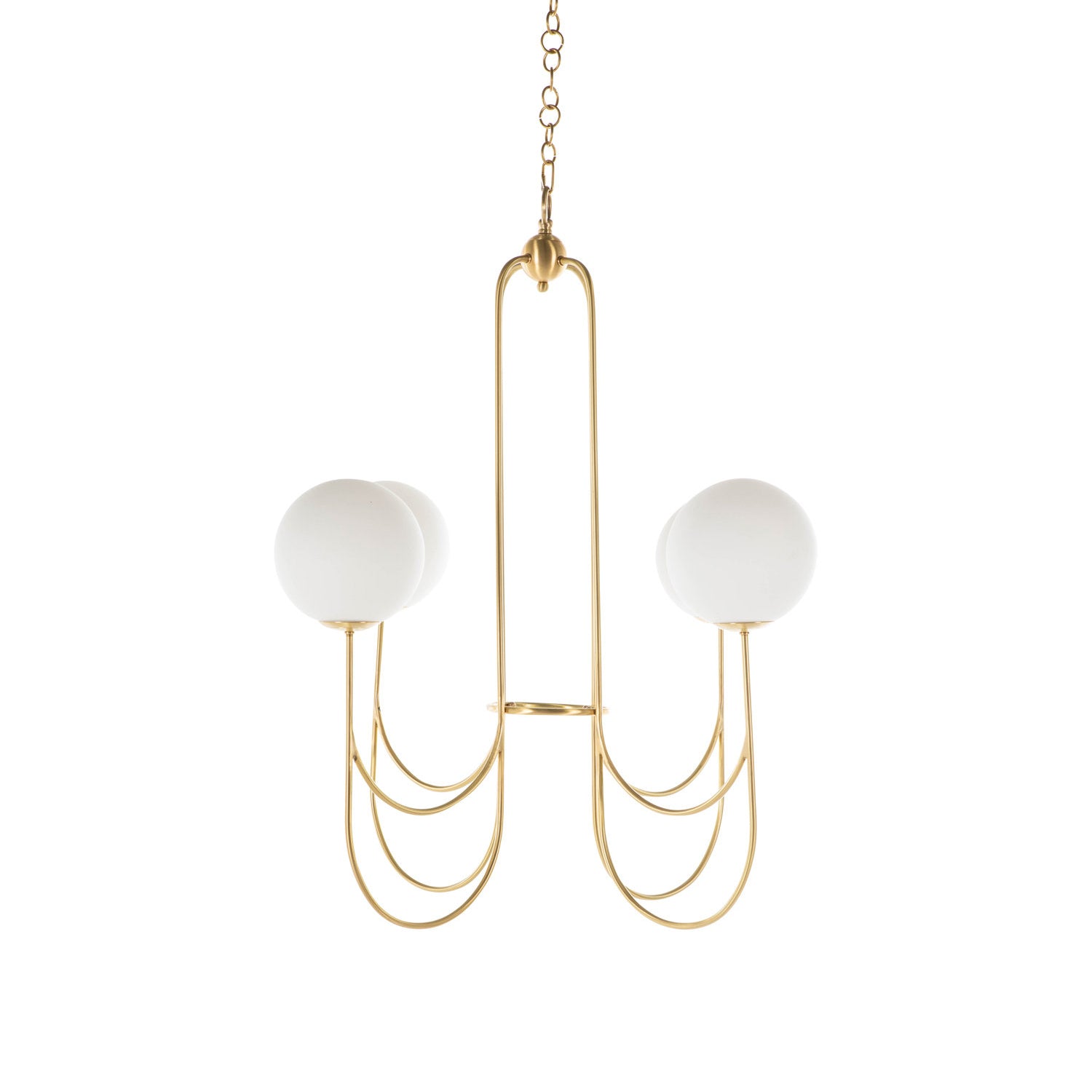 Mjolkuvyi Modern Minimalist Glass Metal Chandelier - Neutralighting