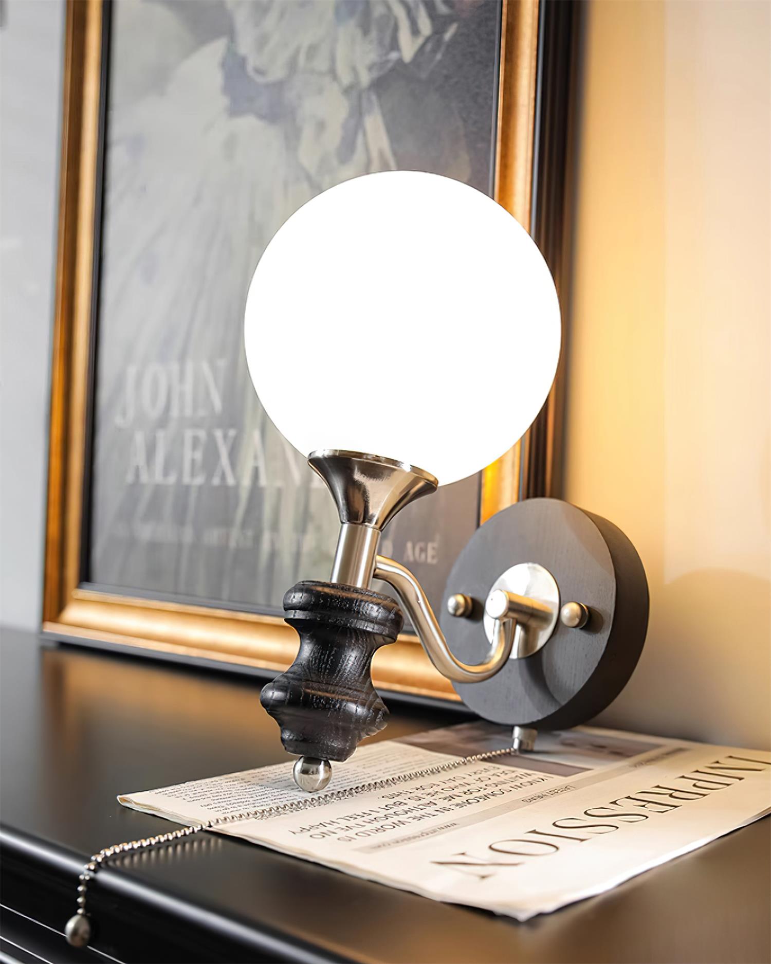Duvin Frosted Glass Vintage Wall Lamp - Neutralighting