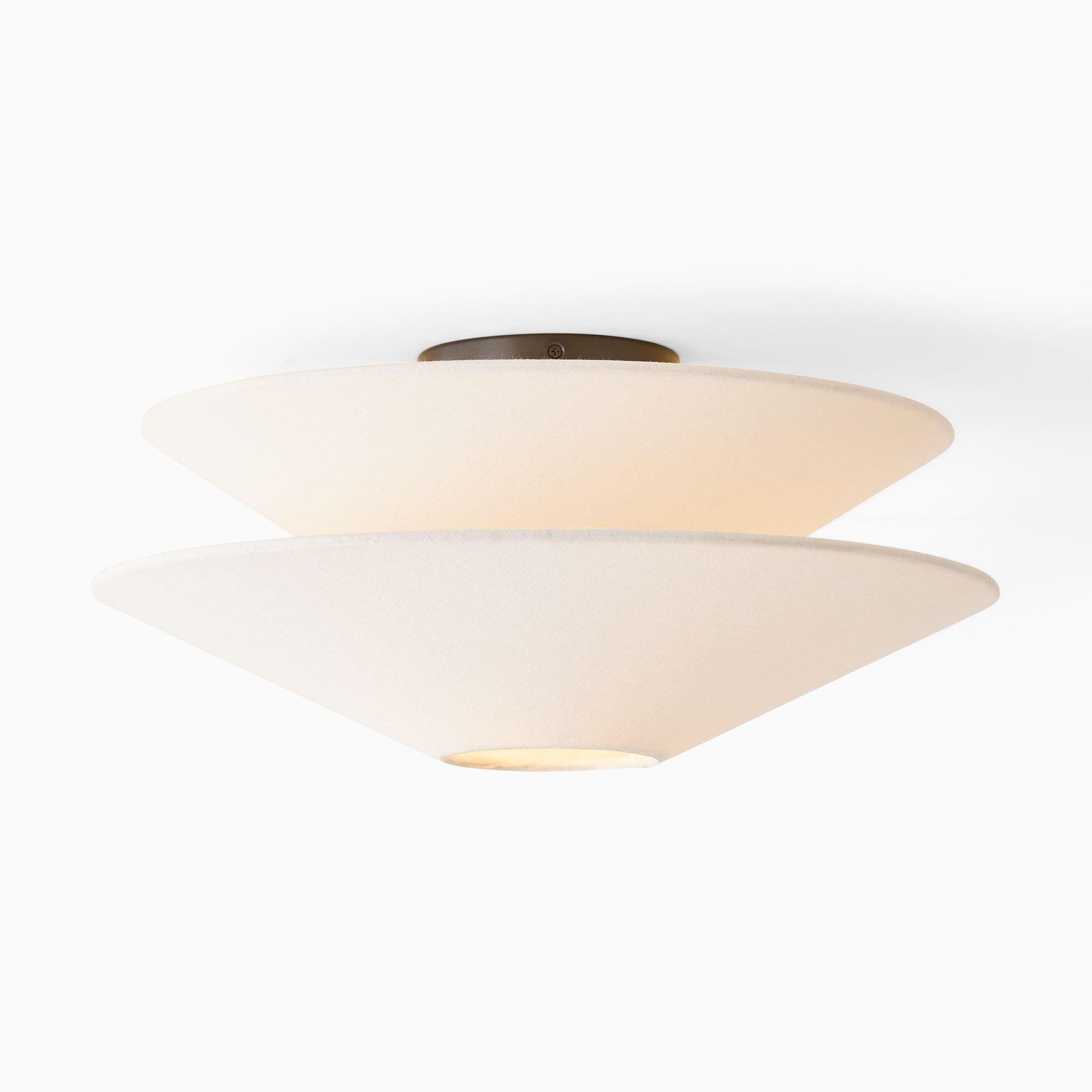 Lina Ceiling Light Double Cone Fabric - Neutralighting