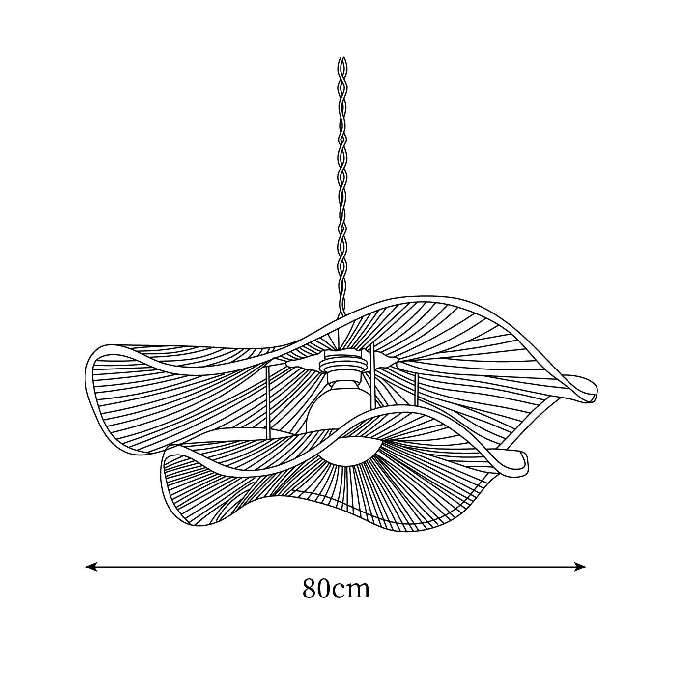 Ondra Wave Rattan Pendant Light - Neutralighting
