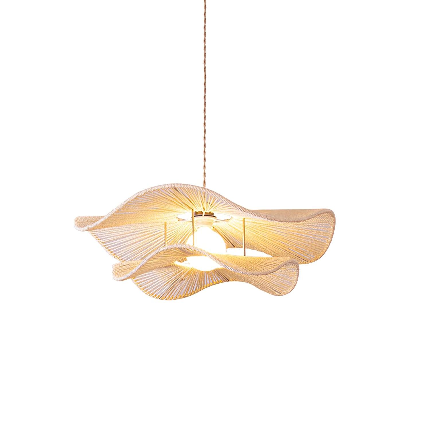 Ondra Wave Rattan Pendant Light - Neutralighting